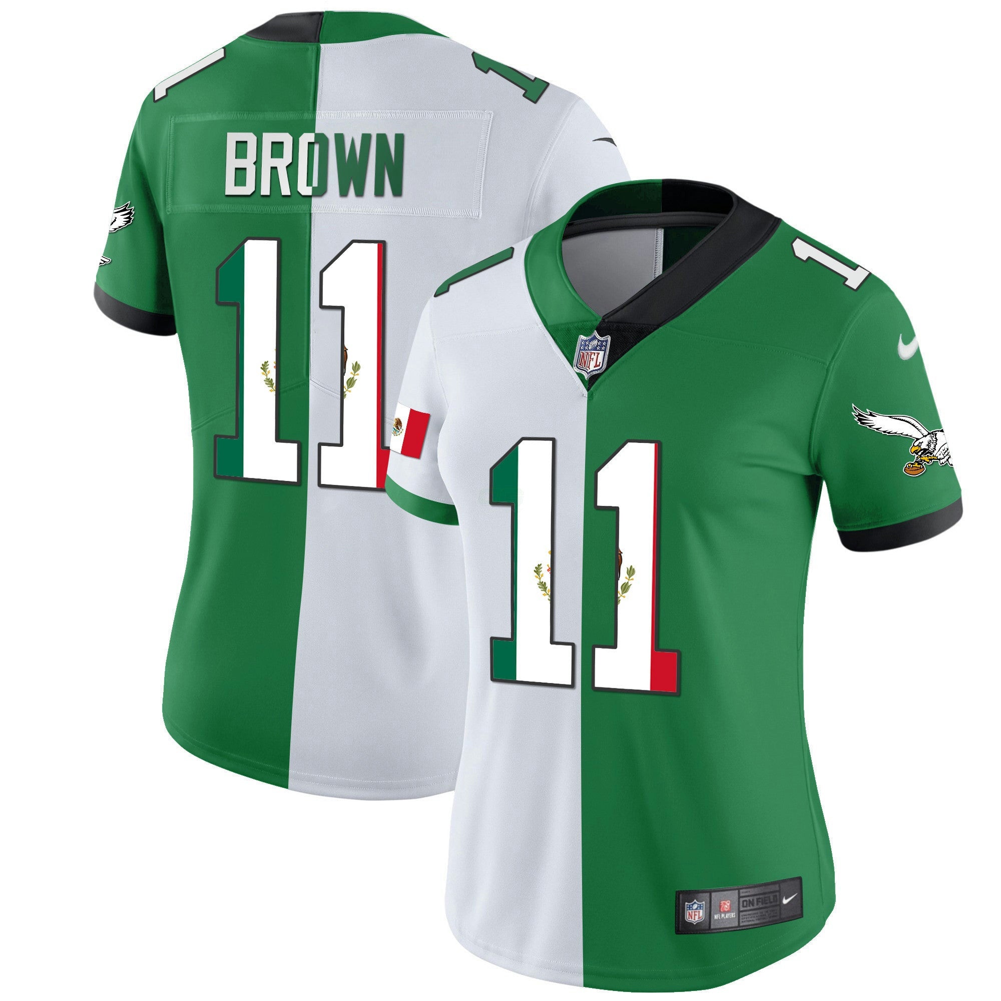 Camisa NFL Women’s Mexico Gold & Kelly Vapor Jersey