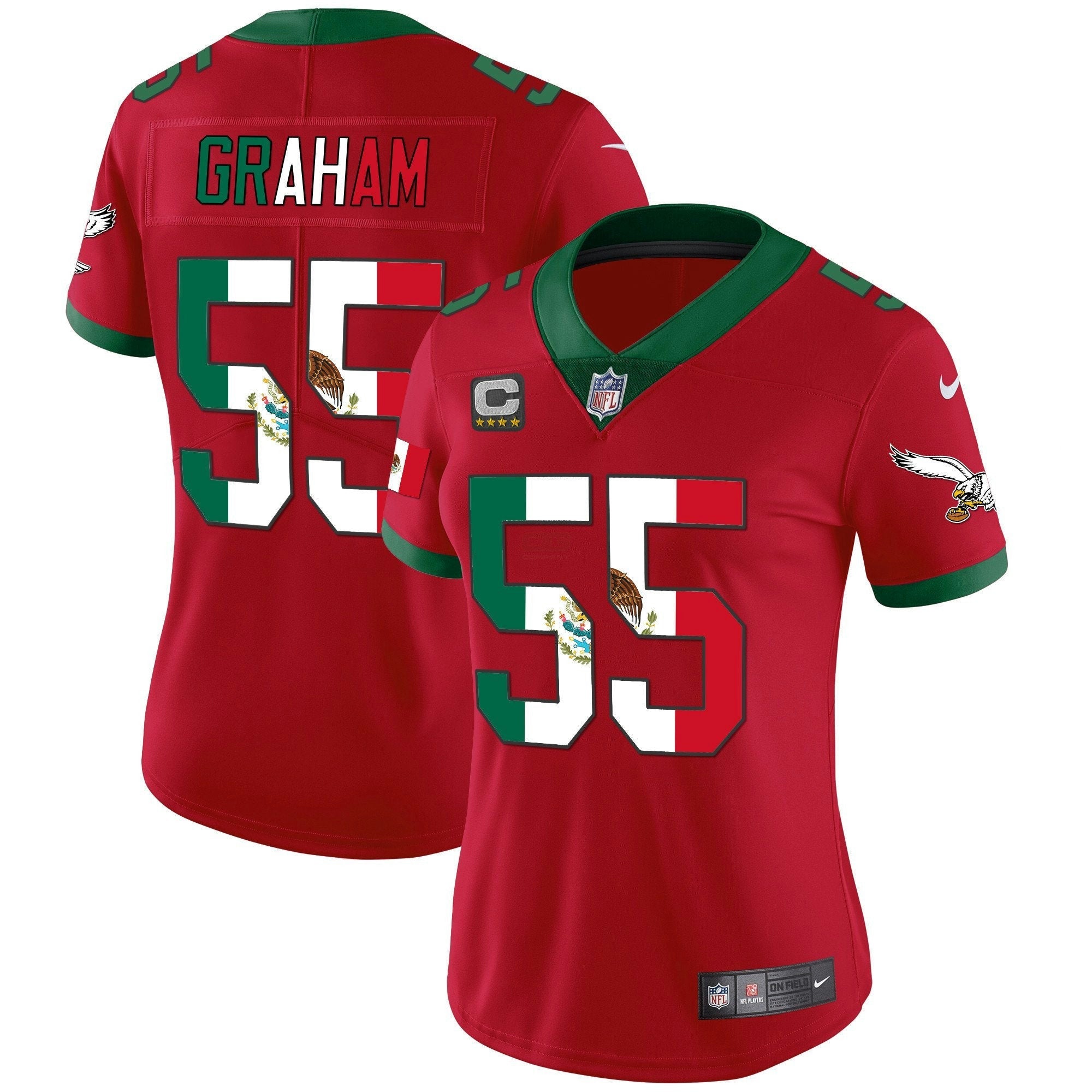 Camisa NFL Women’s Mexico Gold & Kelly Vapor Jersey