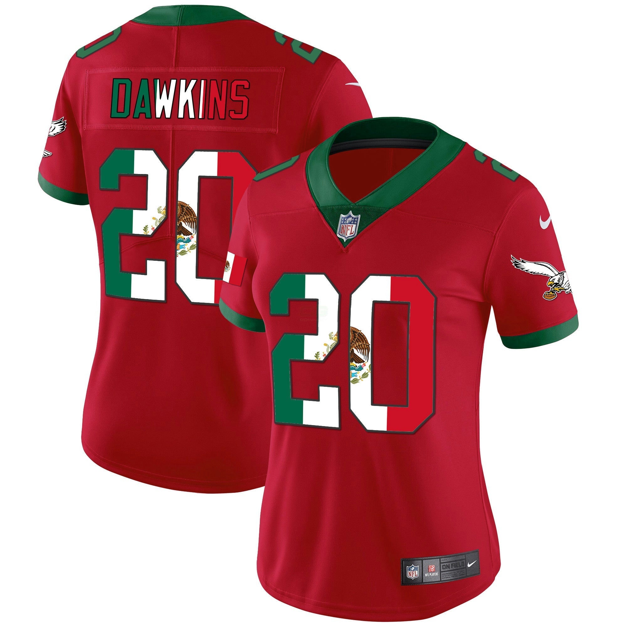 Camisa NFL Women’s Mexico Gold & Kelly Vapor Jersey