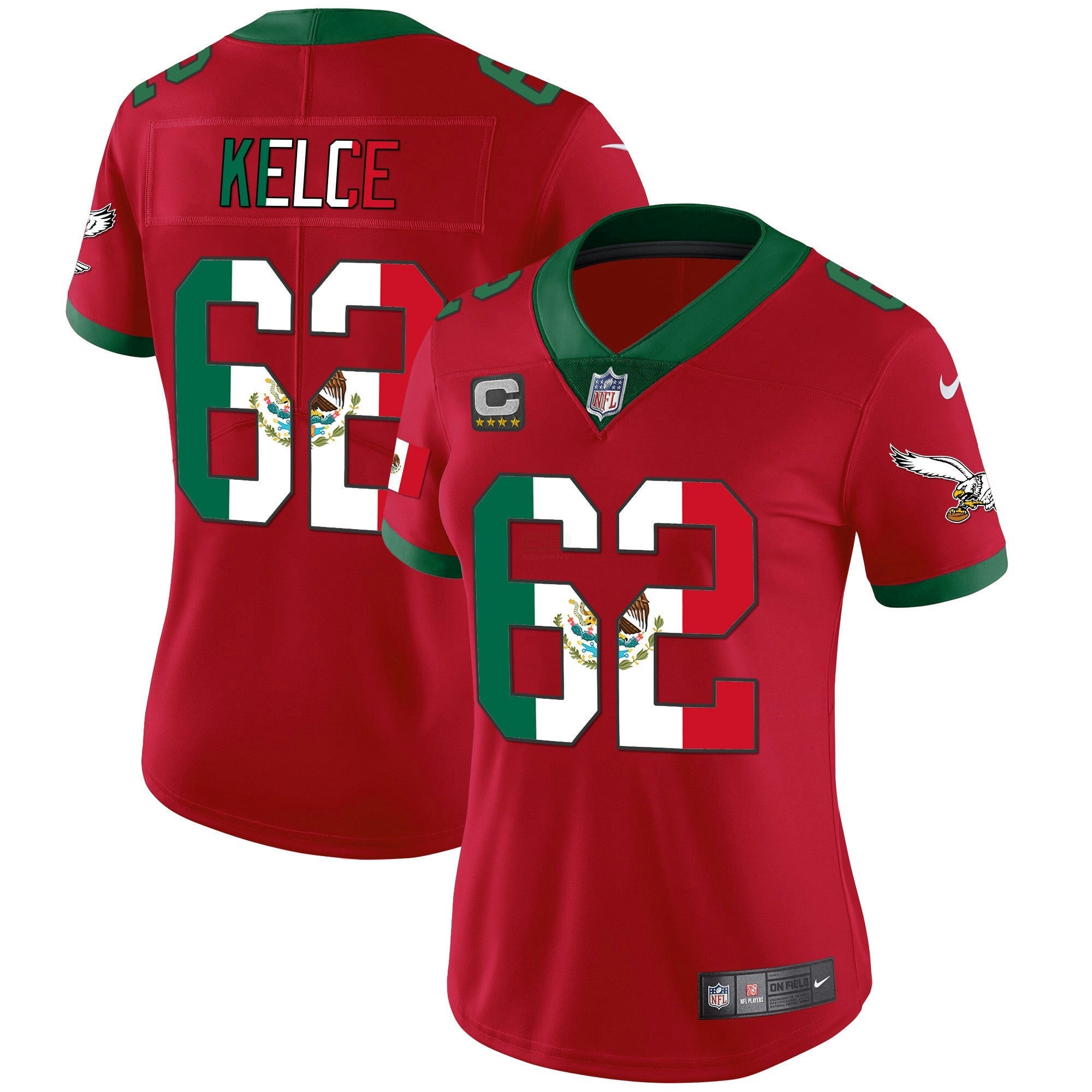 Camisa NFL Women’s Mexico Gold & Kelly Vapor Jersey