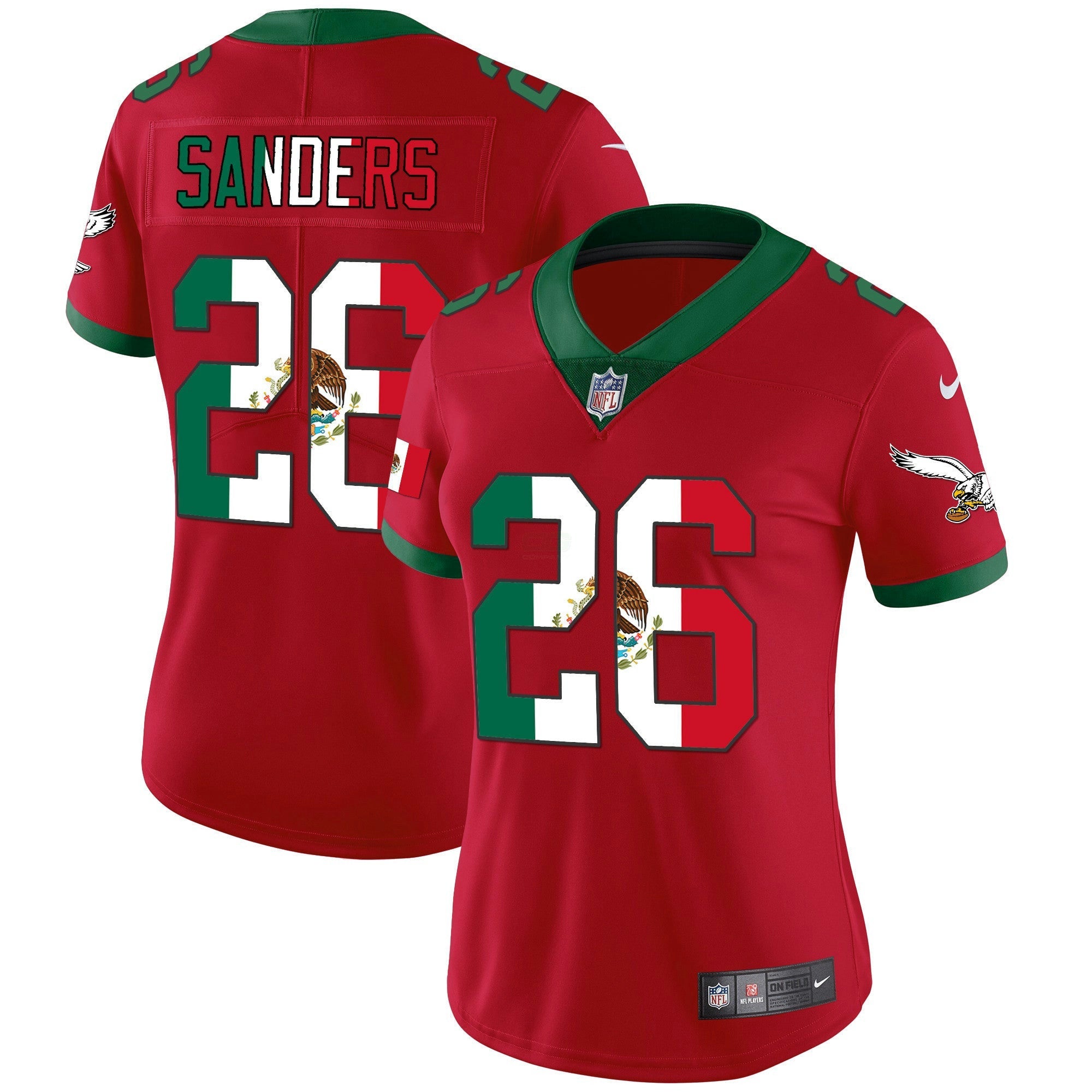 Camisa NFL Women’s Mexico Gold & Kelly Vapor Jersey