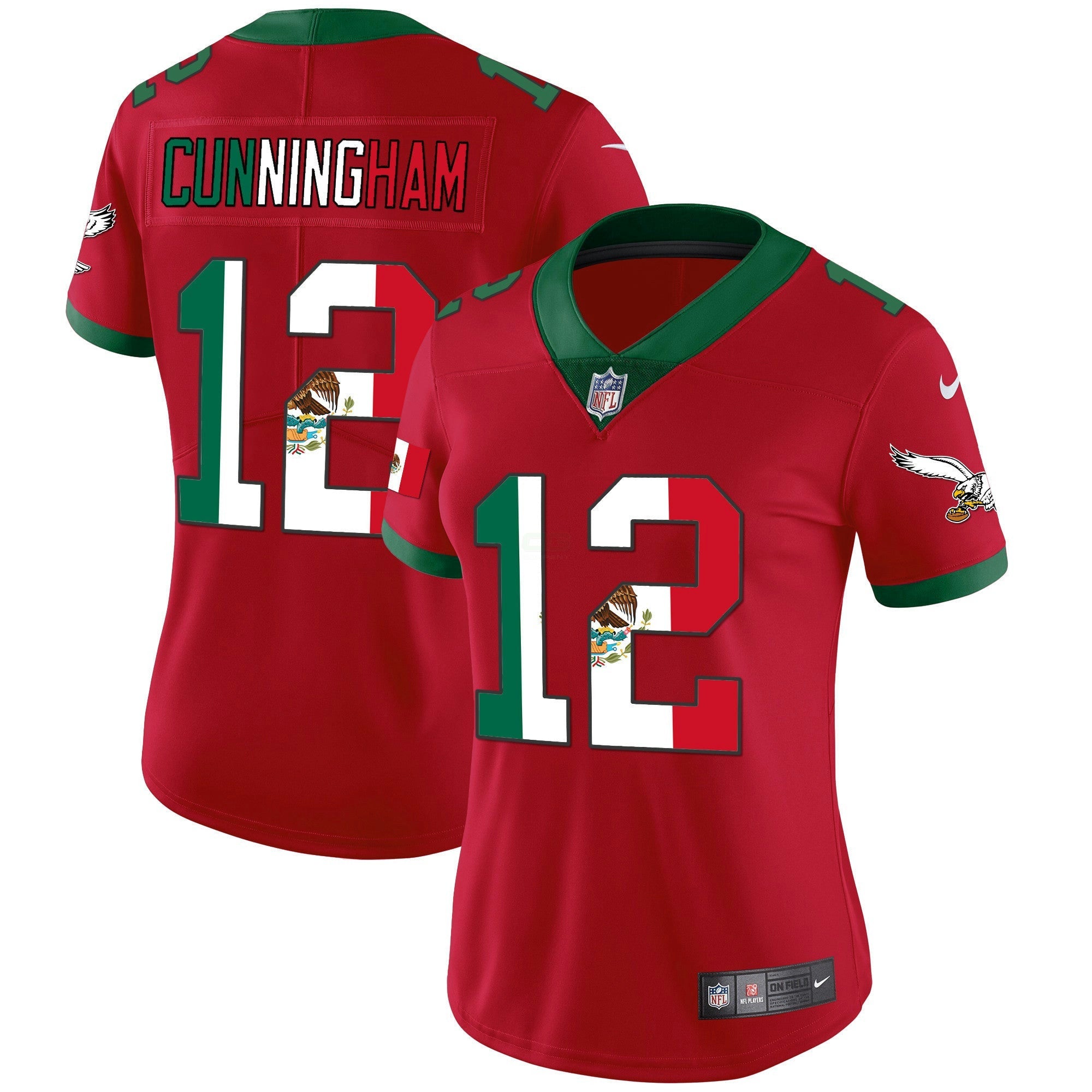 Camisa NFL Women’s Mexico Gold & Kelly Vapor Jersey