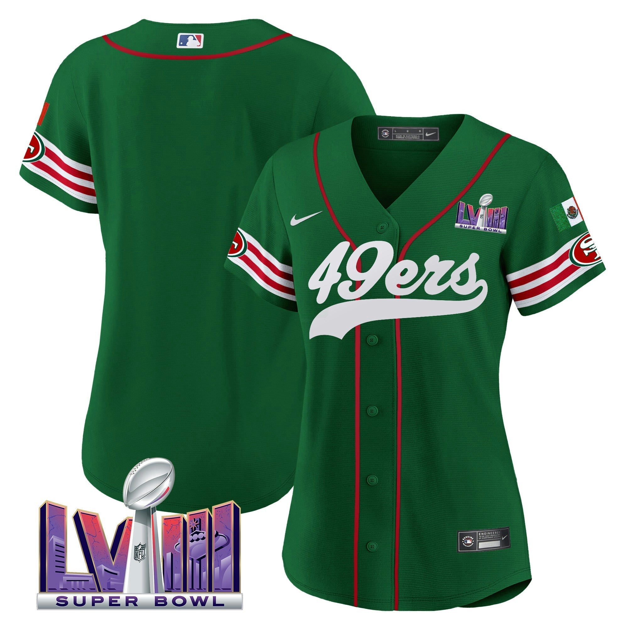 Camisa NFL Women’s Mexico Super Bowl LVIII Patch Jersey