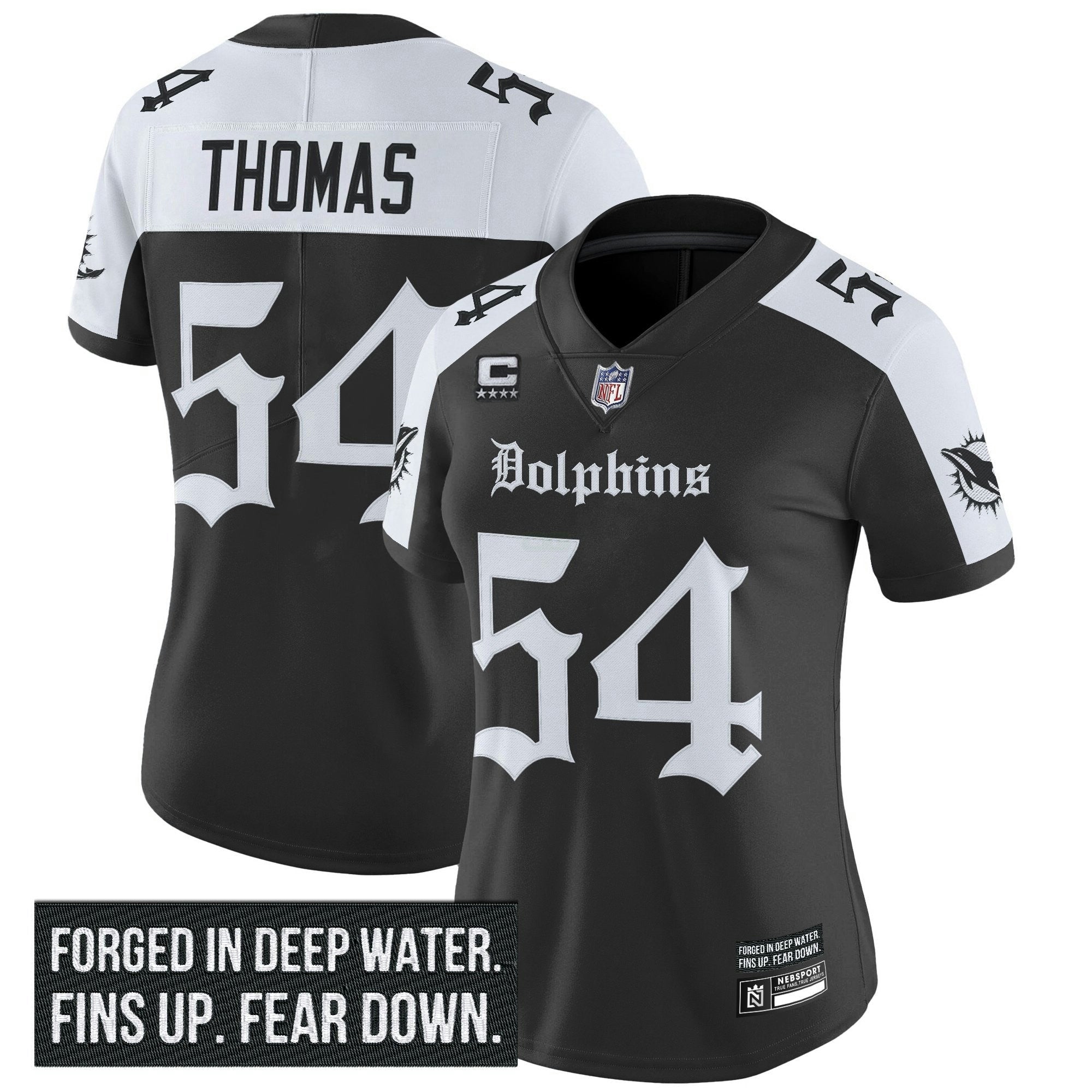 Camisa NFL Women’s Miami ‘Gothic Deep Water Edition’ Vapor Limited Jersey