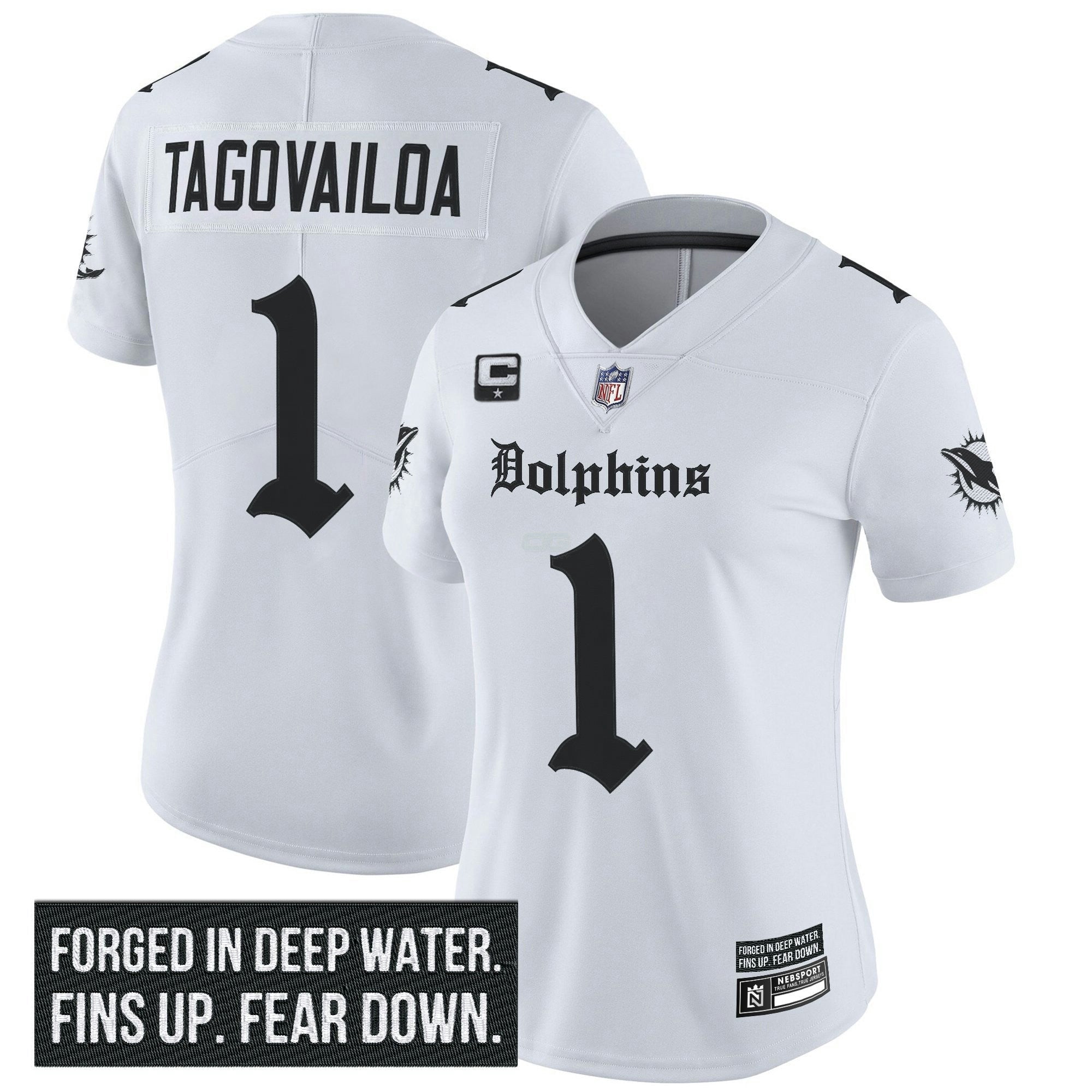 Camisa NFL Women’s Miami ‘Gothic Deep Water Edition’ Vapor Limited Jersey