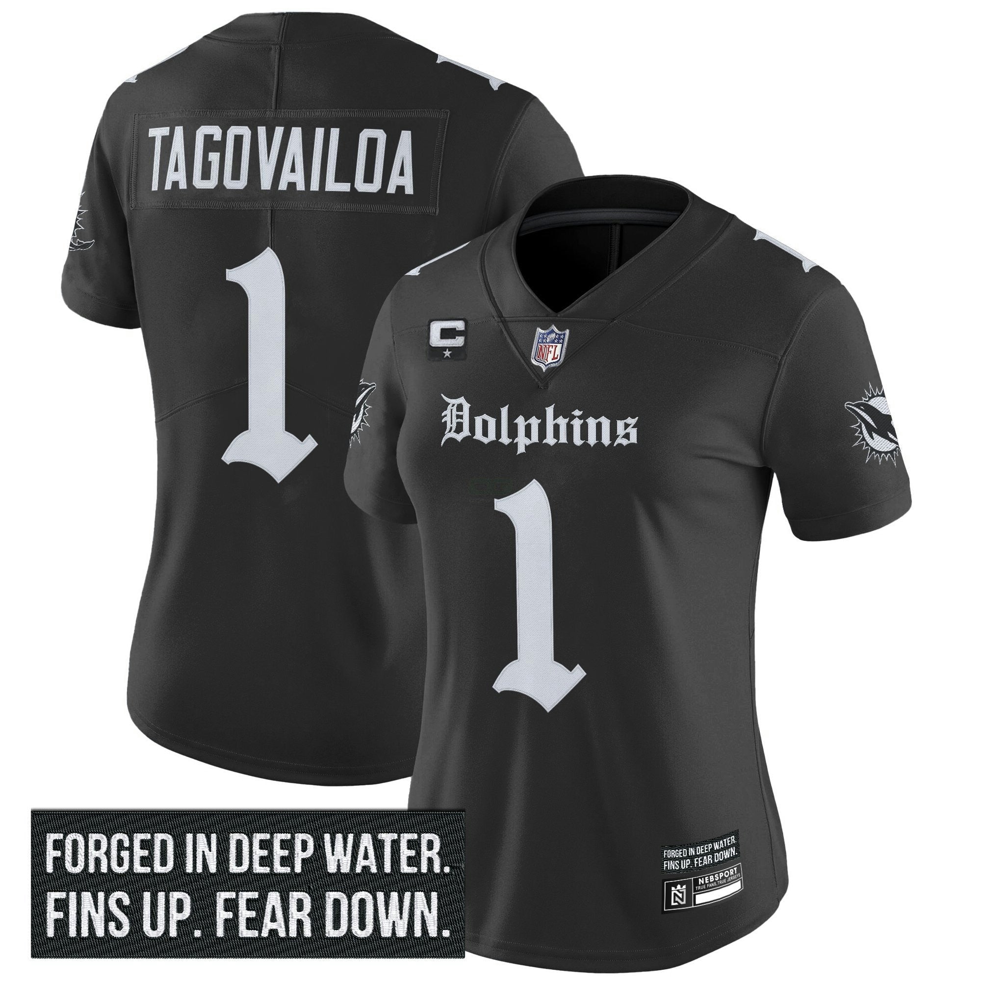 Camisa NFL Women’s Miami ‘Gothic Deep Water Edition’ Vapor Limited Jersey