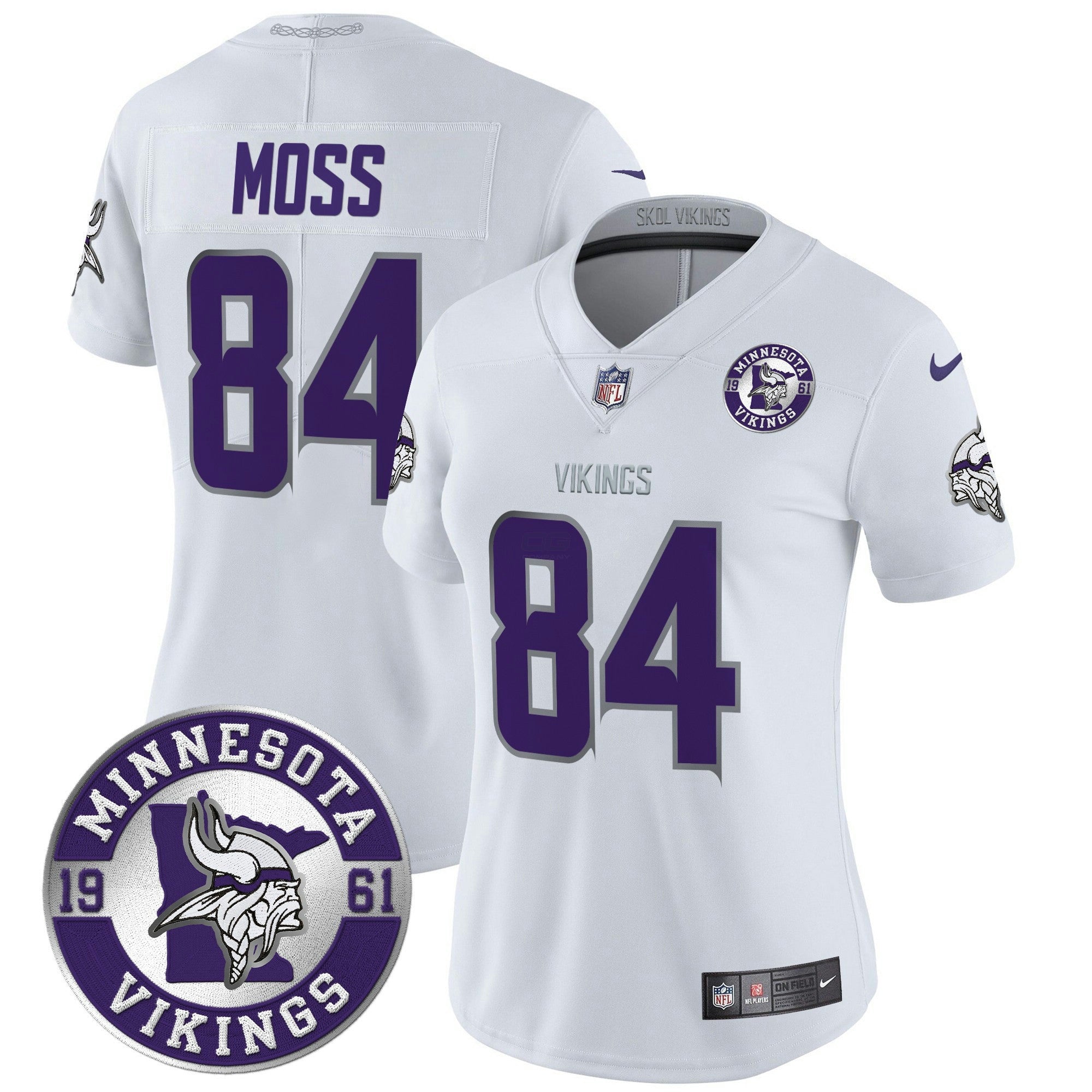 Camisa NFL Women’s Minnesota 2024 Vapor Limited Jersey – Est. 1961 Patch