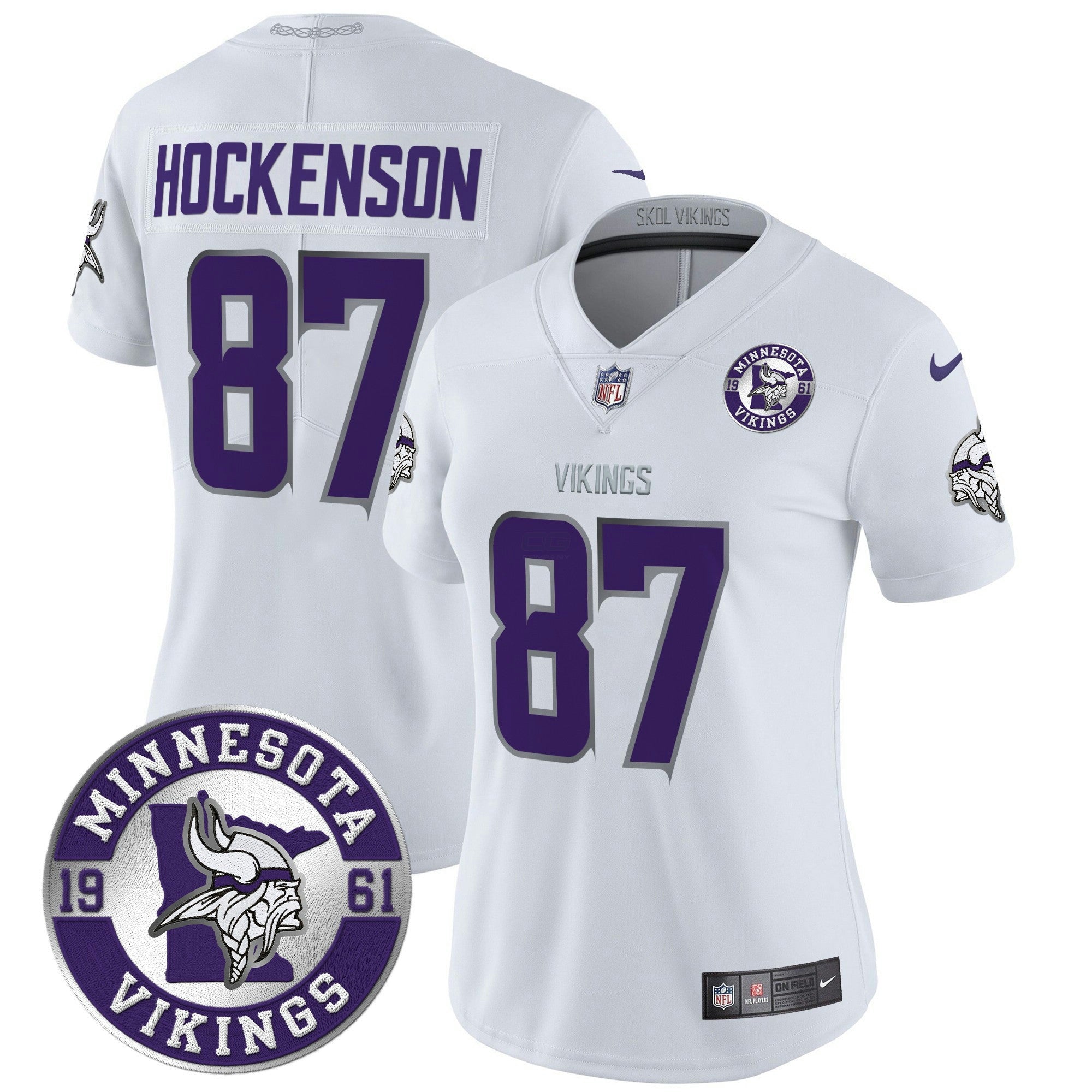 Camisa NFL Women’s Minnesota 2024 Vapor Limited Jersey – Est. 1961 Patch