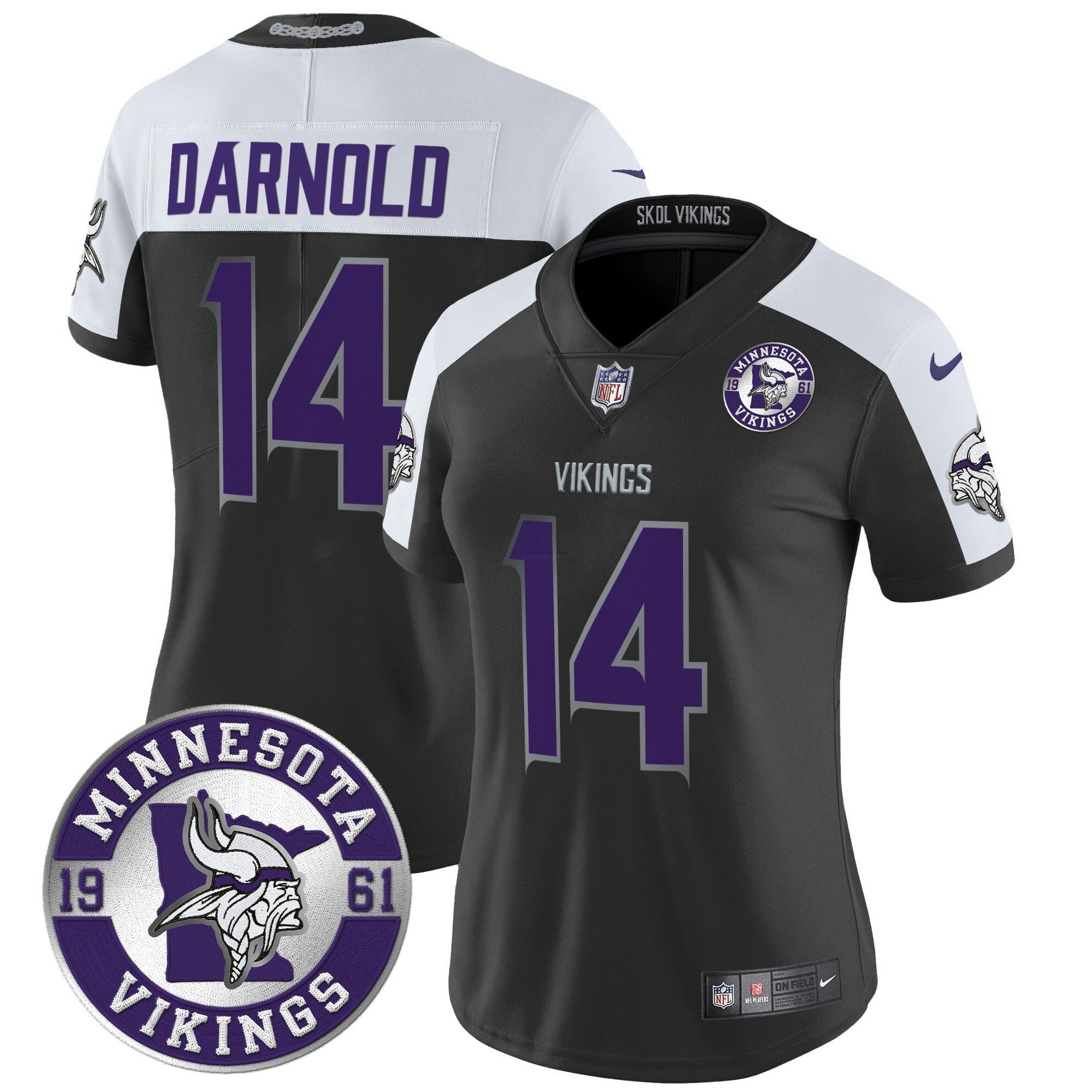 Camisa NFL Women’s Minnesota 2024 Vapor Limited Jersey – Est. 1961 Patch