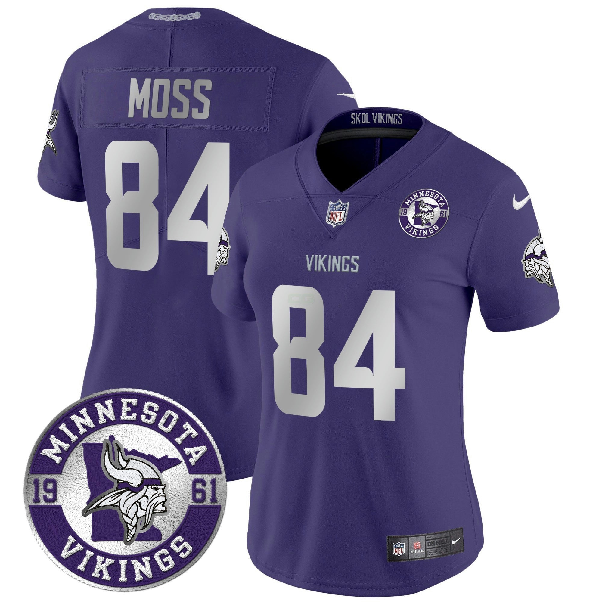 Camisa NFL Women’s Minnesota 2024 Vapor Limited Jersey – Est. 1961 Patch