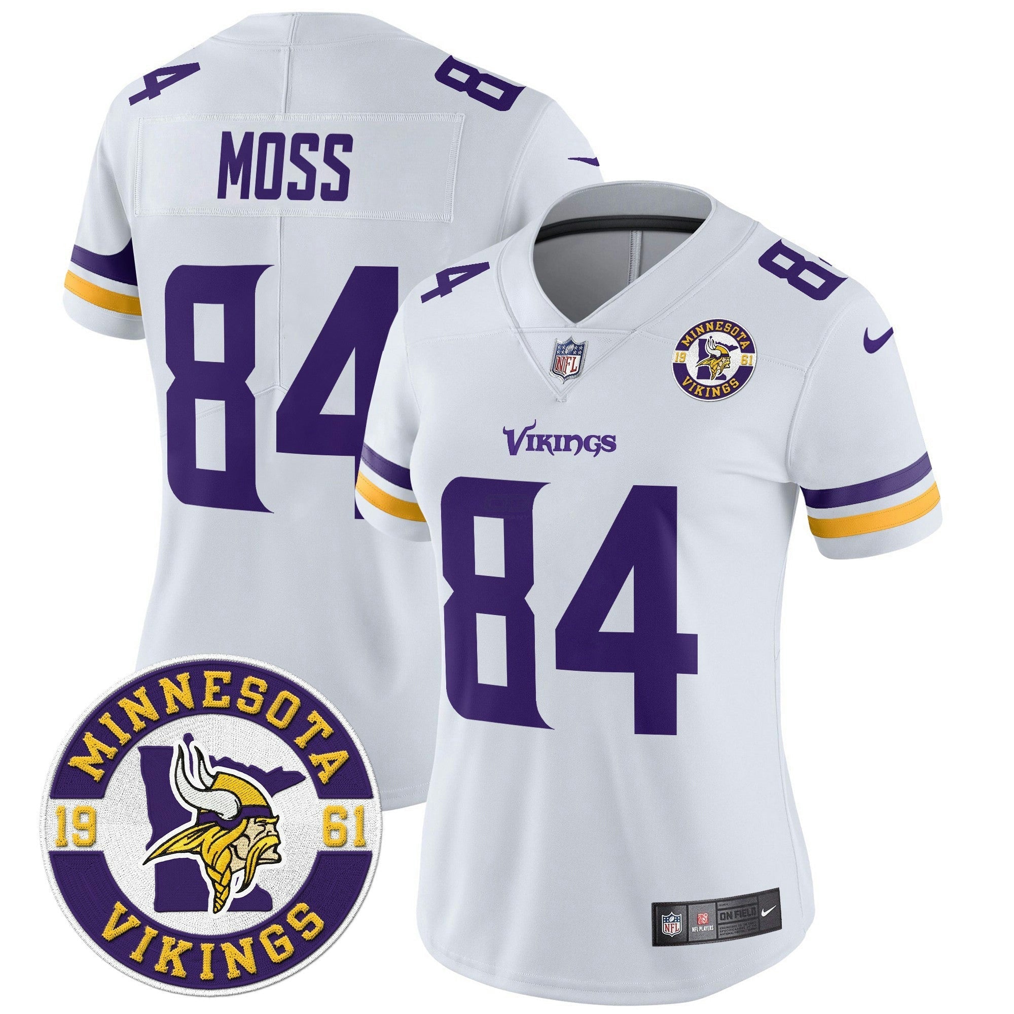 Camisa NFL Women’s Minnesota 2024 Vapor Limited Jersey V2 – Est. 1961 Patch