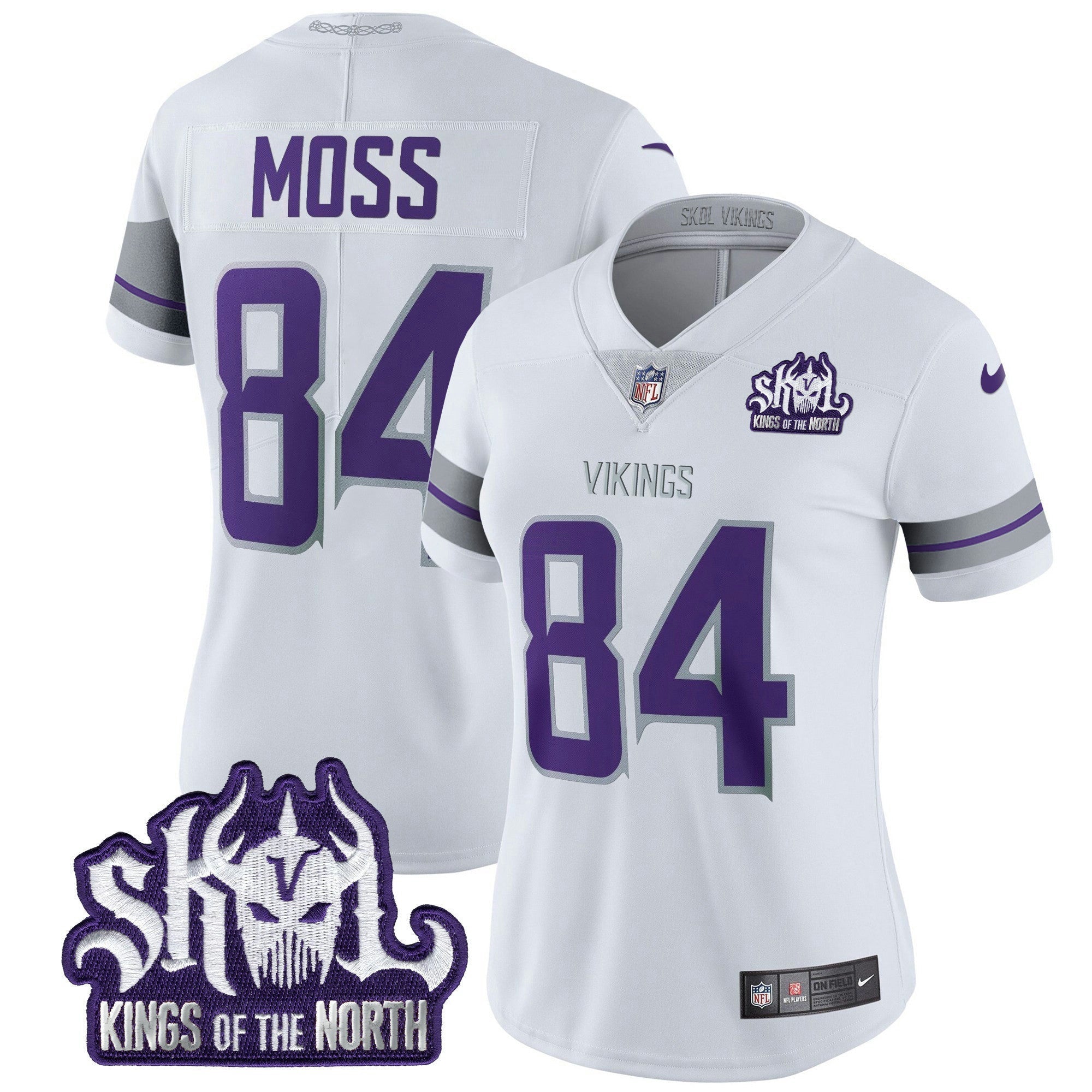 Camisa NFL Women’s Minnesota 2024 Winter Warrior Skol Patch Vapor Limited Jersey