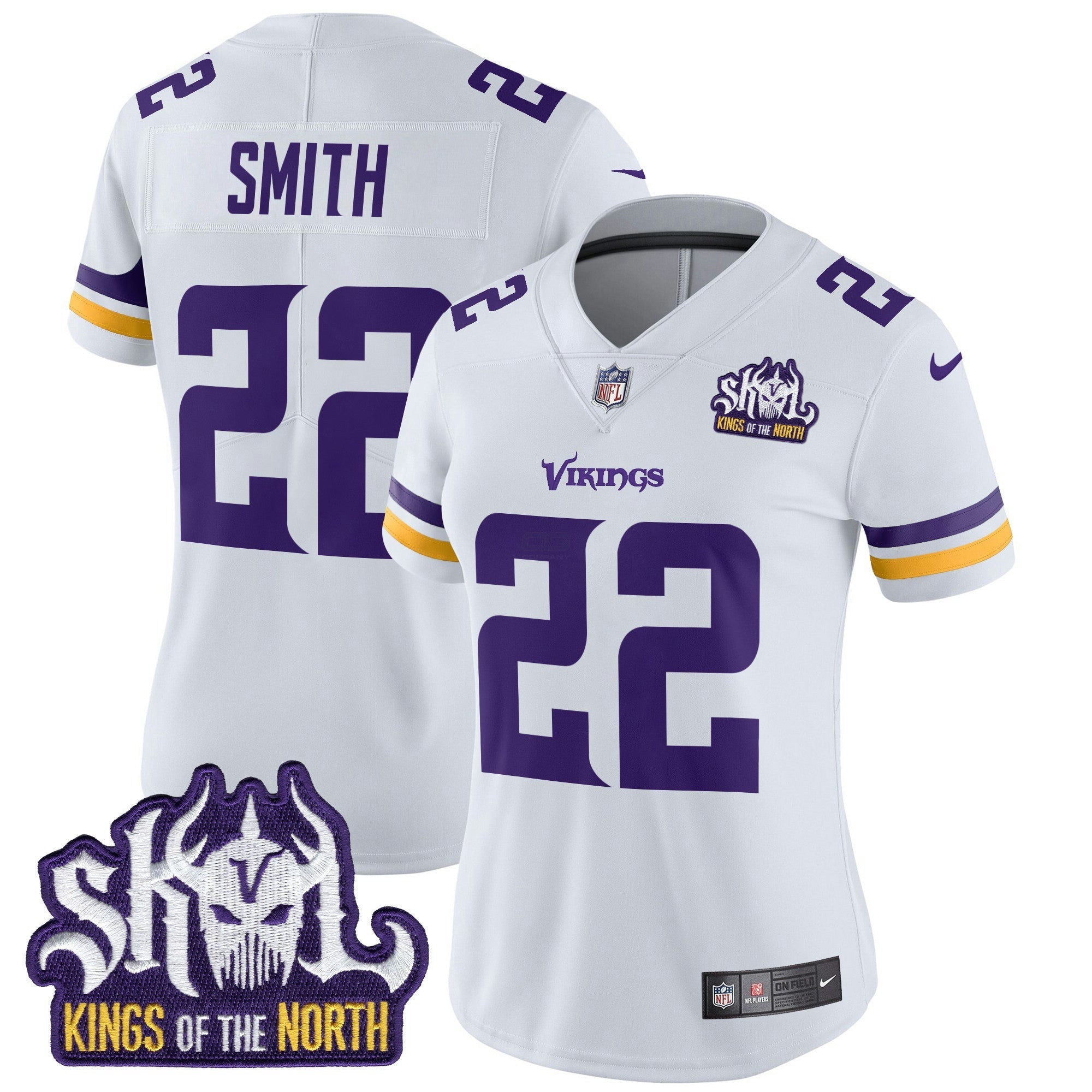 Camisa NFL Women’s Minnesota Kings Of The North Patch Vapor Limited Jersey