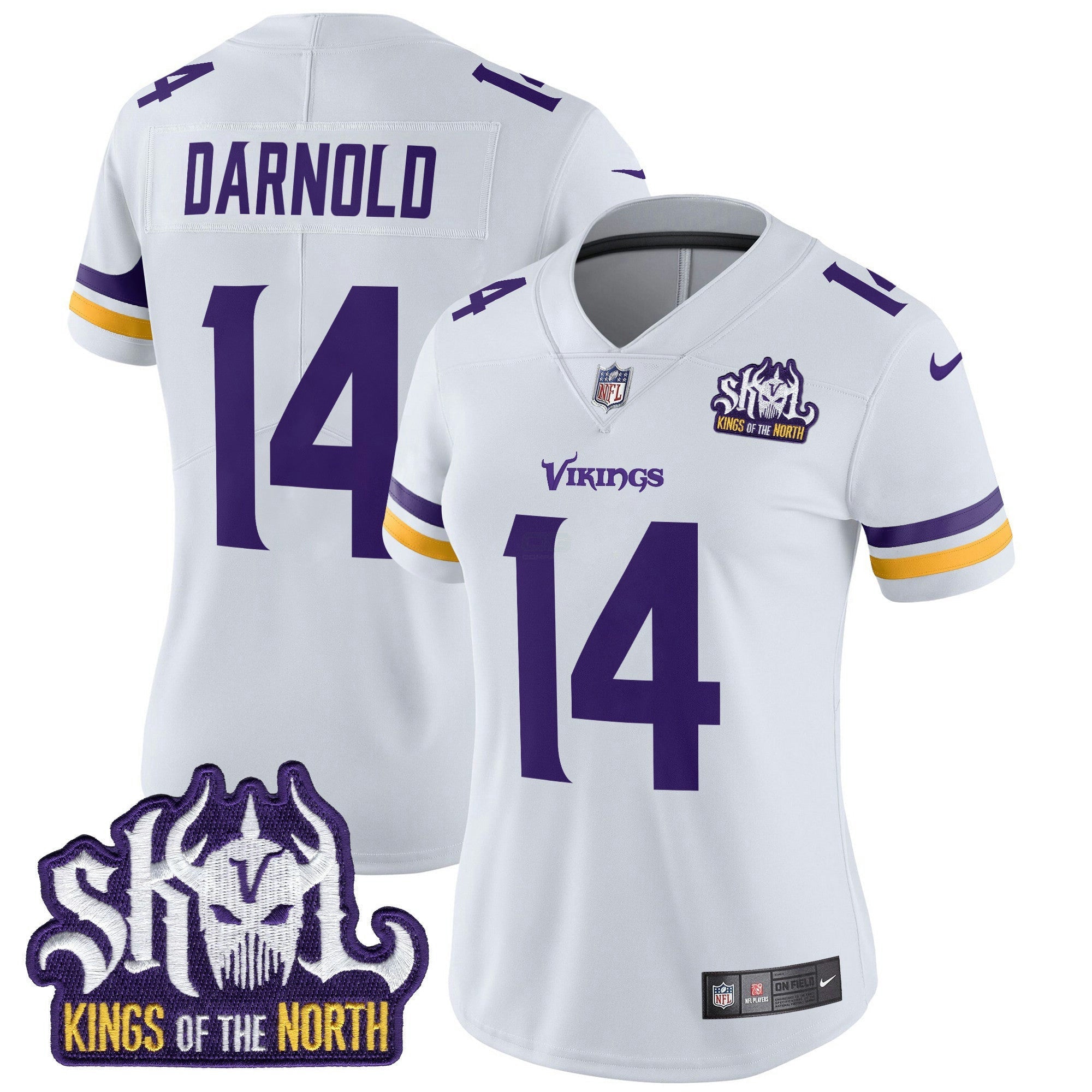 Camisa NFL Women’s Minnesota Kings Of The North Patch Vapor Limited Jersey