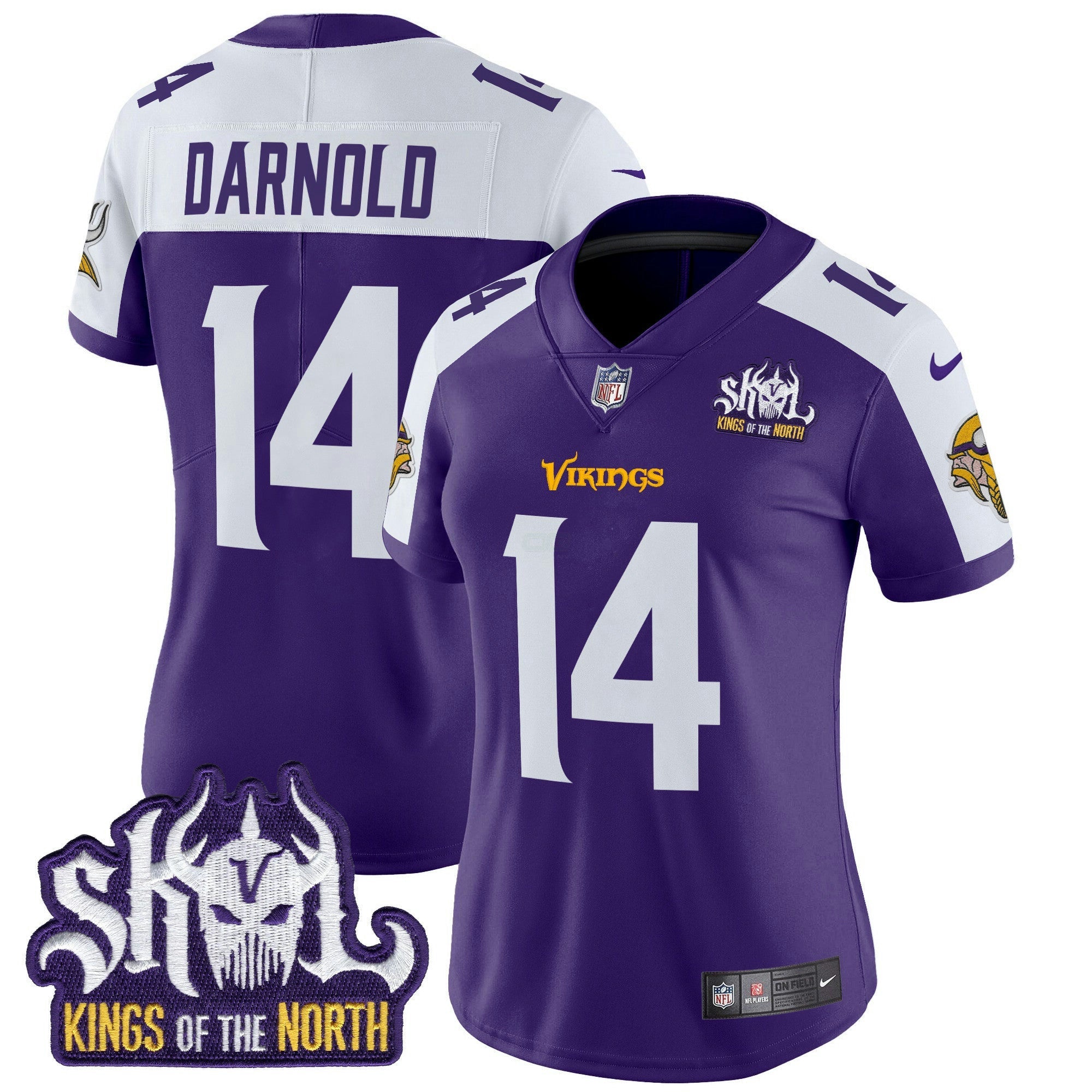 Camisa NFL Women’s Minnesota Kings Of The North Patch Vapor Limited Jersey