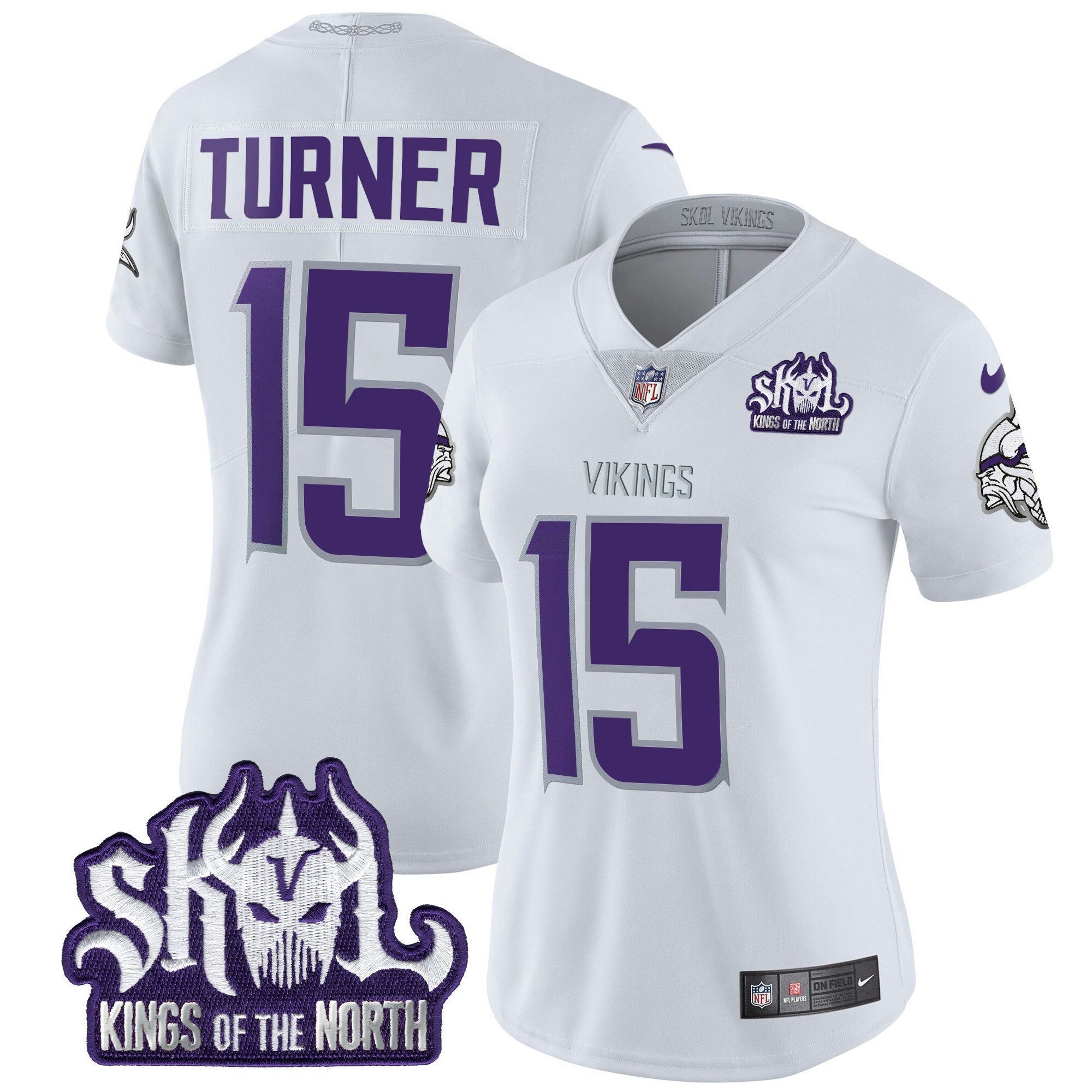 Camisa NFL Women’s Minnesota Kings Of The North Patch Vapor Limited Jersey