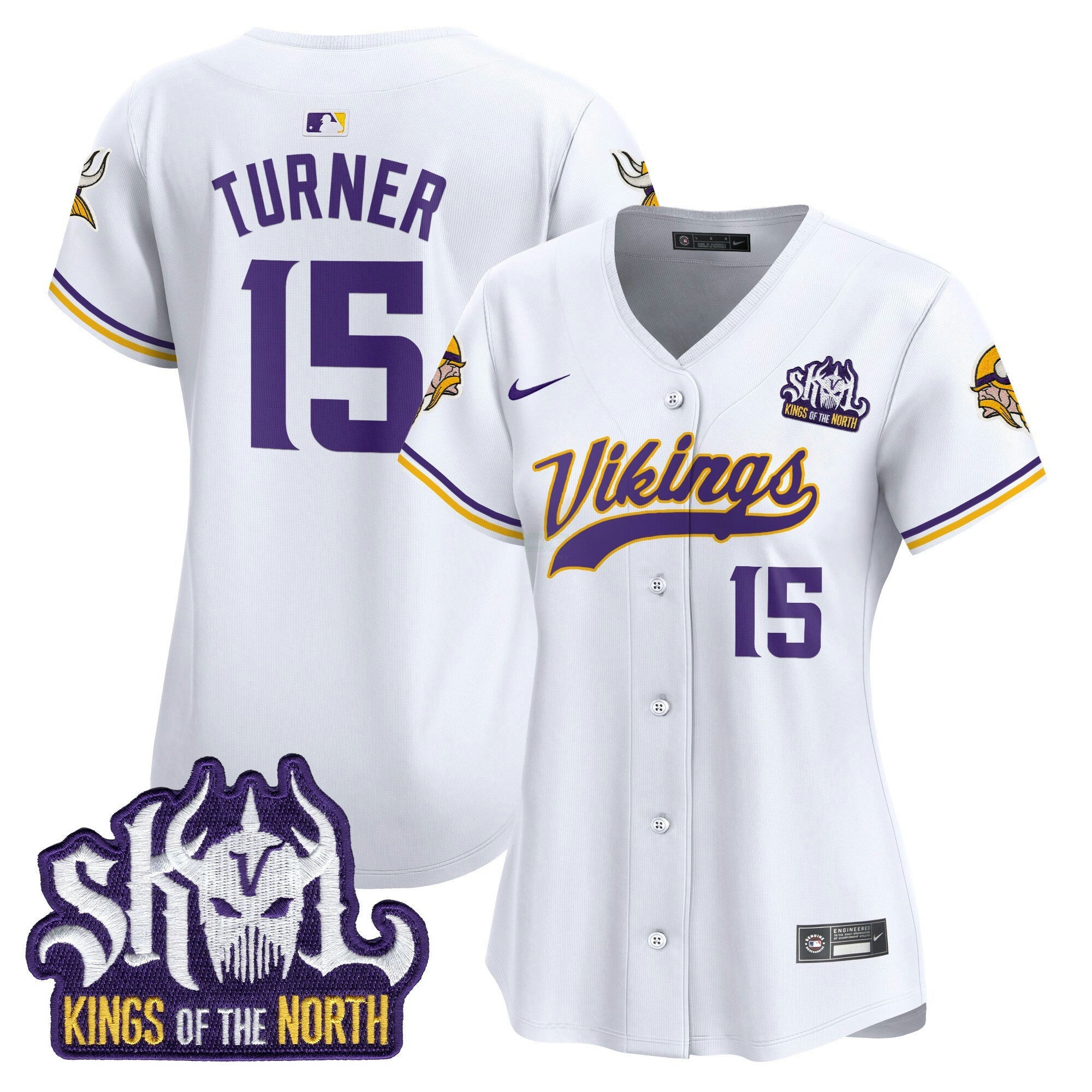 Camisa NFL Women’s Minnesota Kings Of The North Patch Vapor Premier Limited Jersey