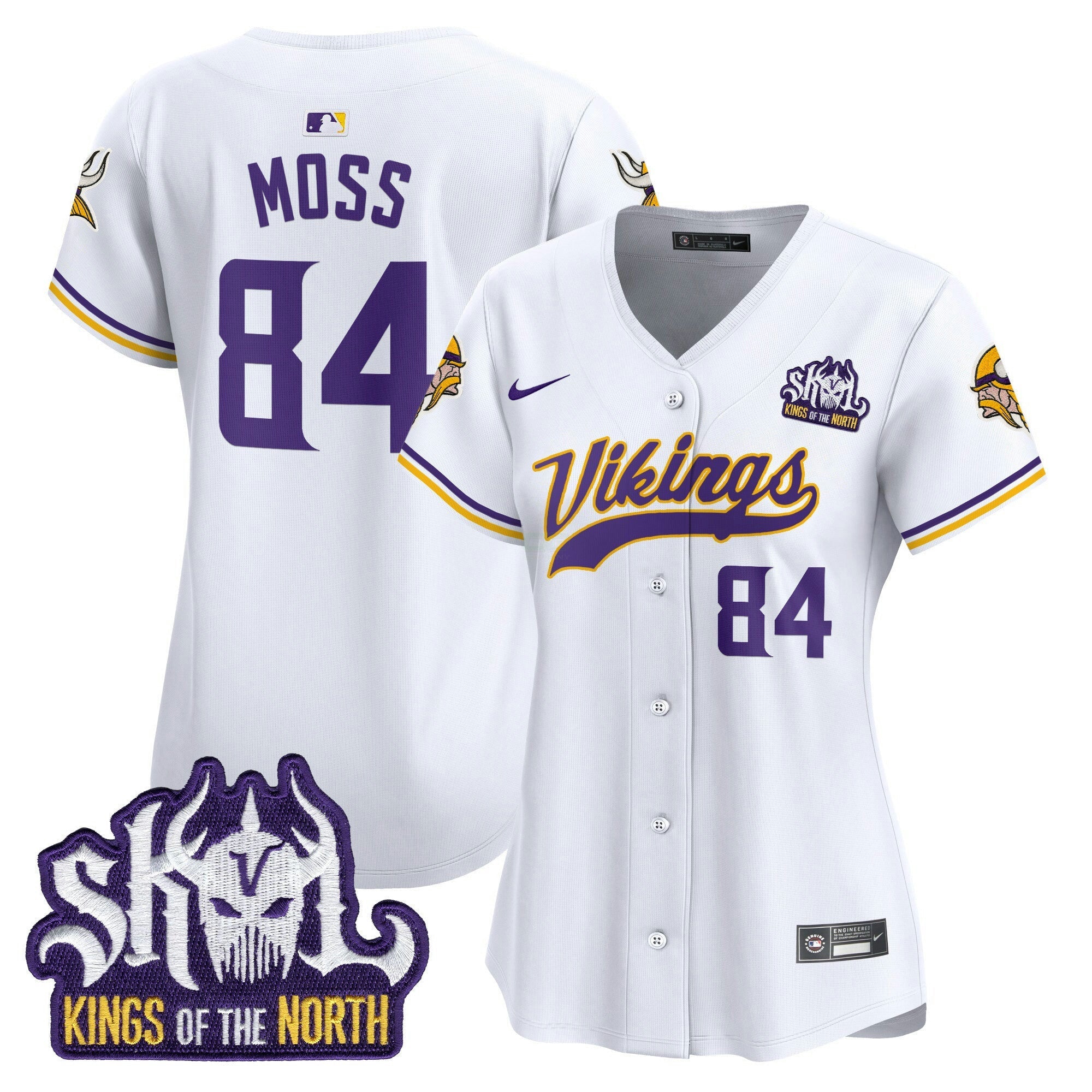 Camisa NFL Women’s Minnesota Kings Of The North Patch Vapor Premier Limited Jersey