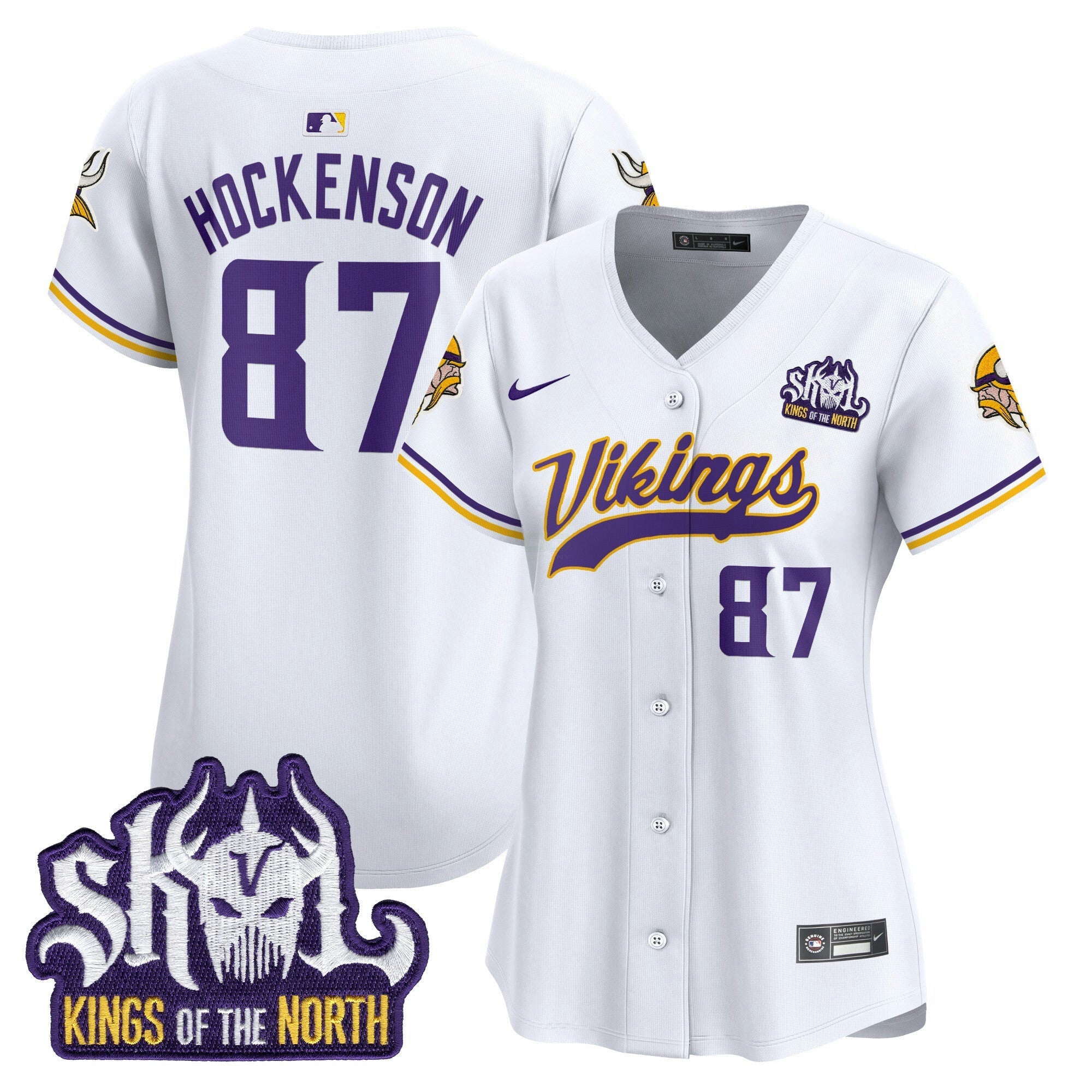 Camisa NFL Women’s Minnesota Kings Of The North Patch Vapor Premier Limited Jersey