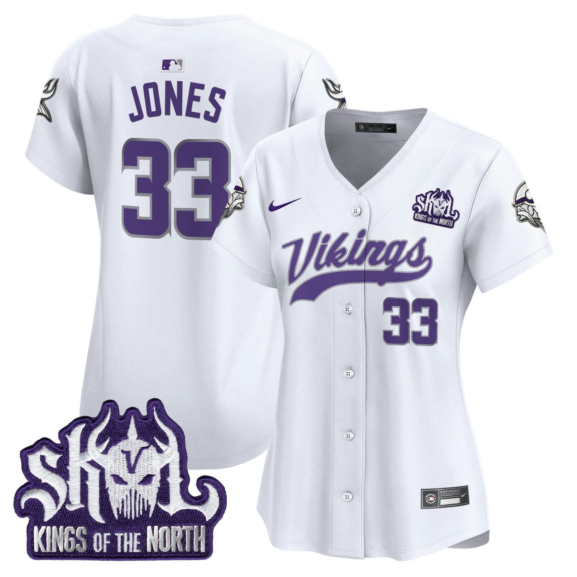 Camisa NFL Women’s Minnesota Kings Of The North Patch Vapor Premier Limited Jersey