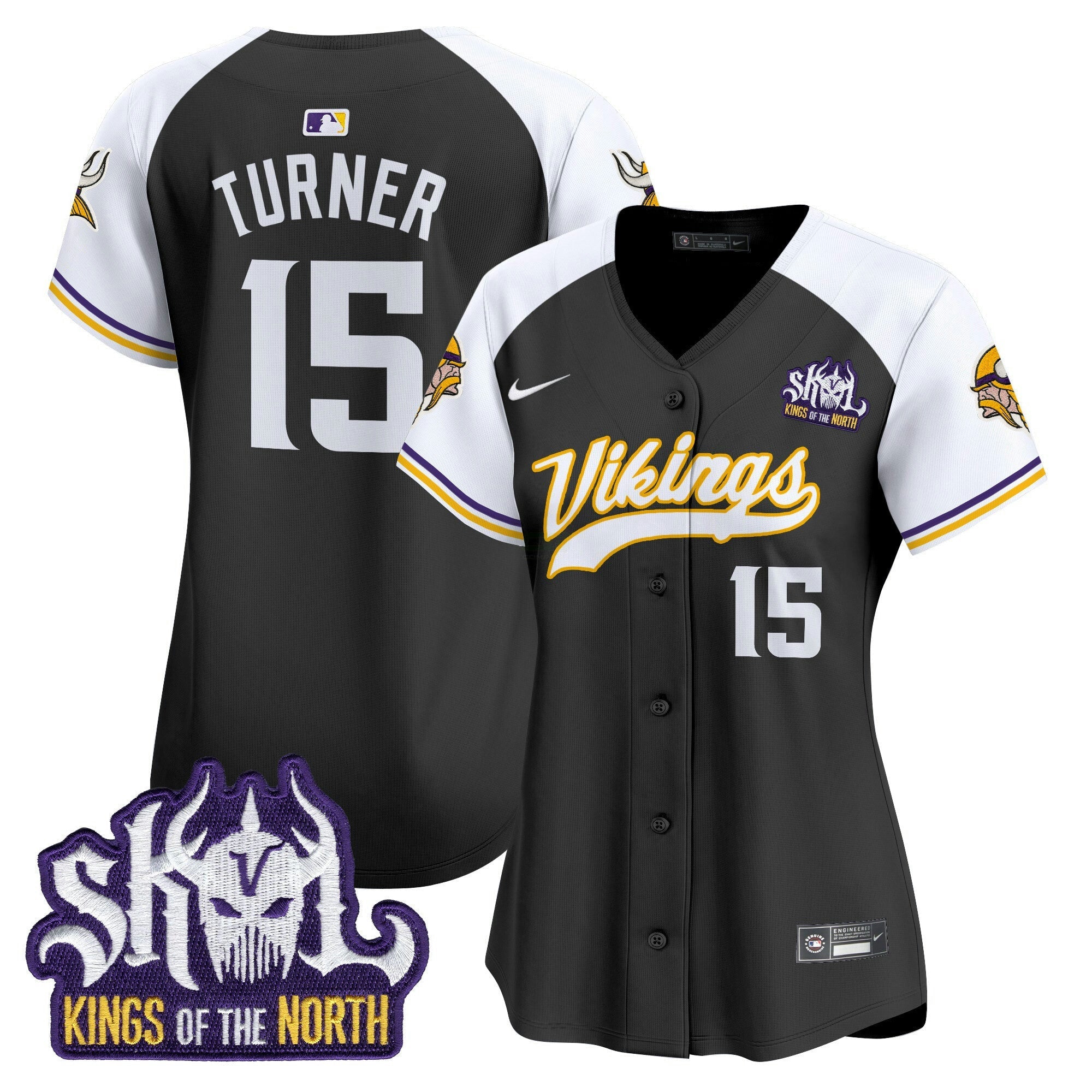Camisa NFL Women’s Minnesota Kings Of The North Patch Vapor Premier Limited Jersey