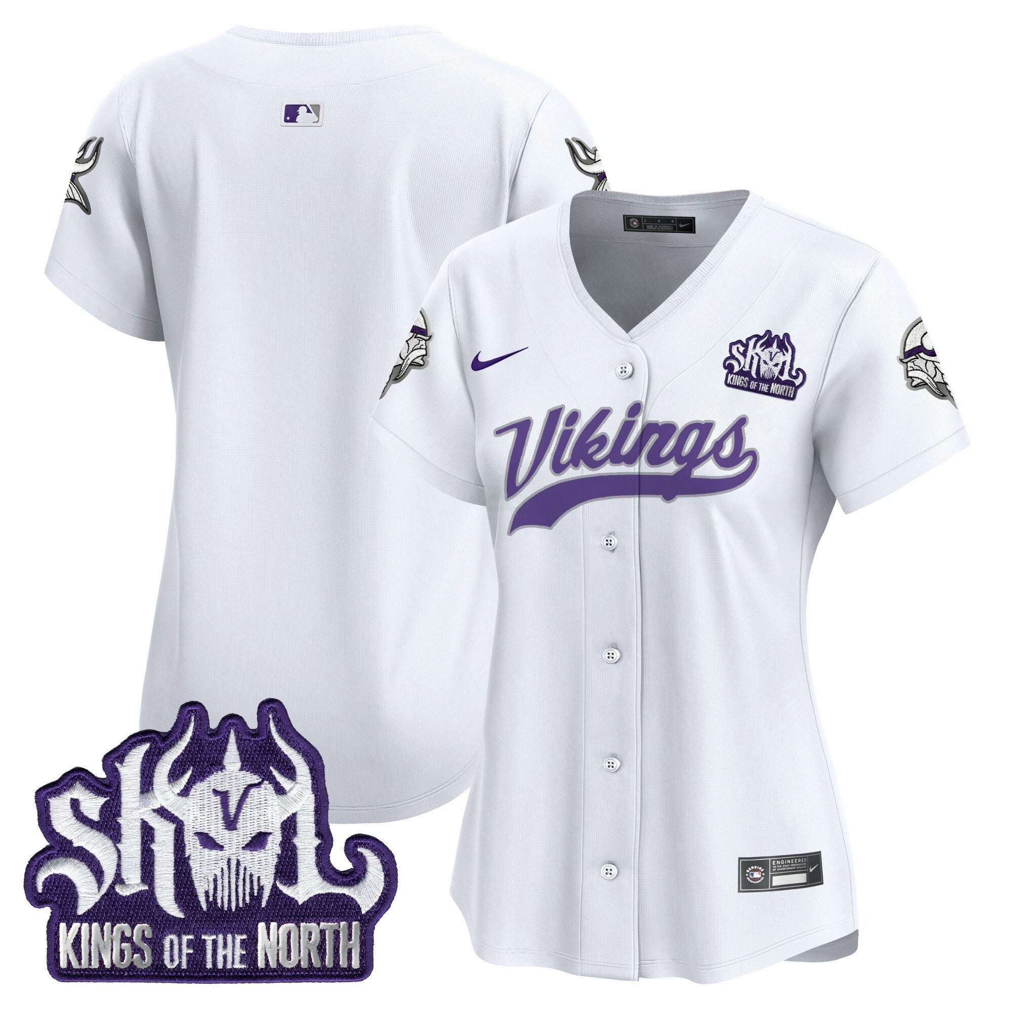 Camisa NFL Women’s Minnesota Kings Of The North Patch Vapor Premier Limited Jersey