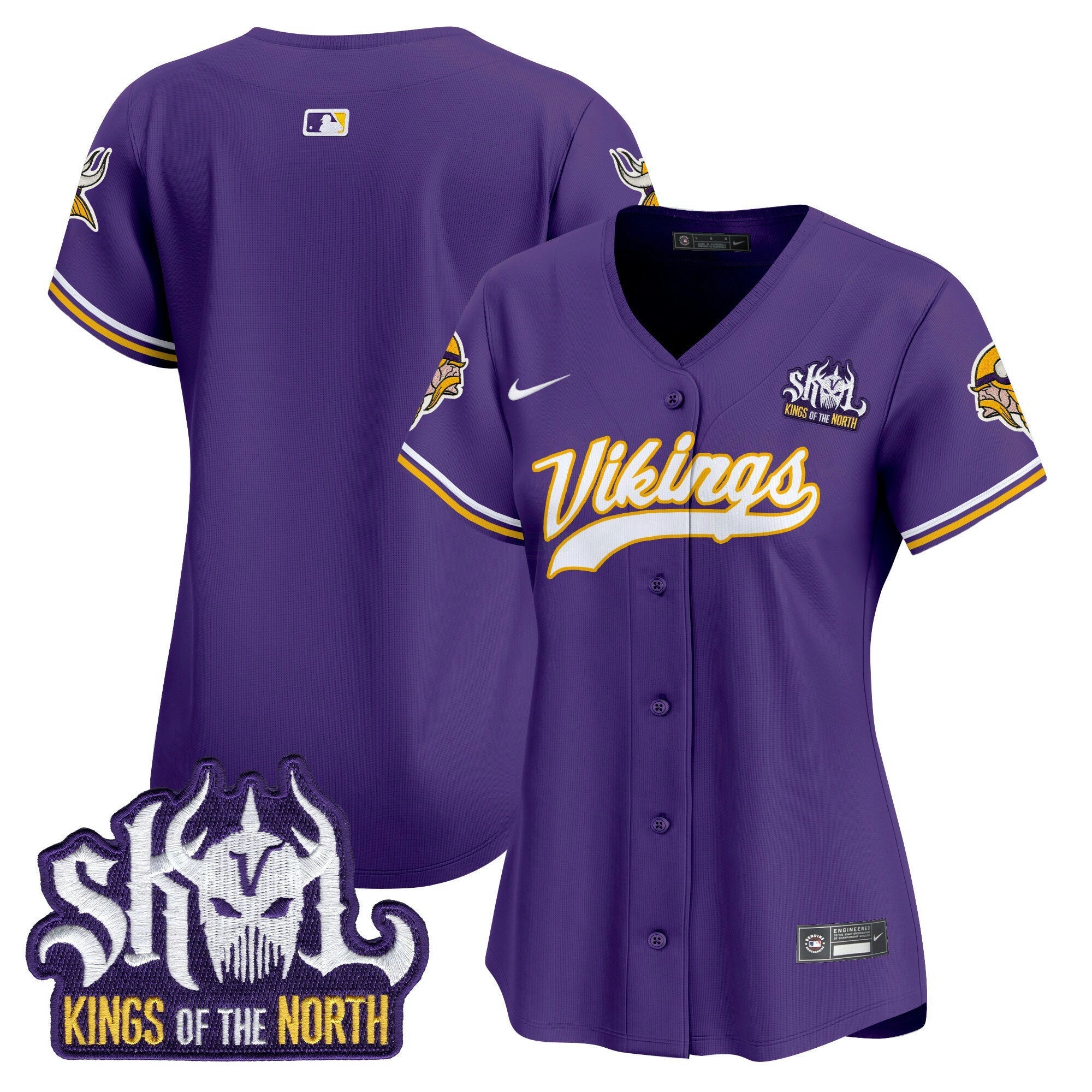 Camisa NFL Women’s Minnesota Kings Of The North Patch Vapor Premier Limited Jersey