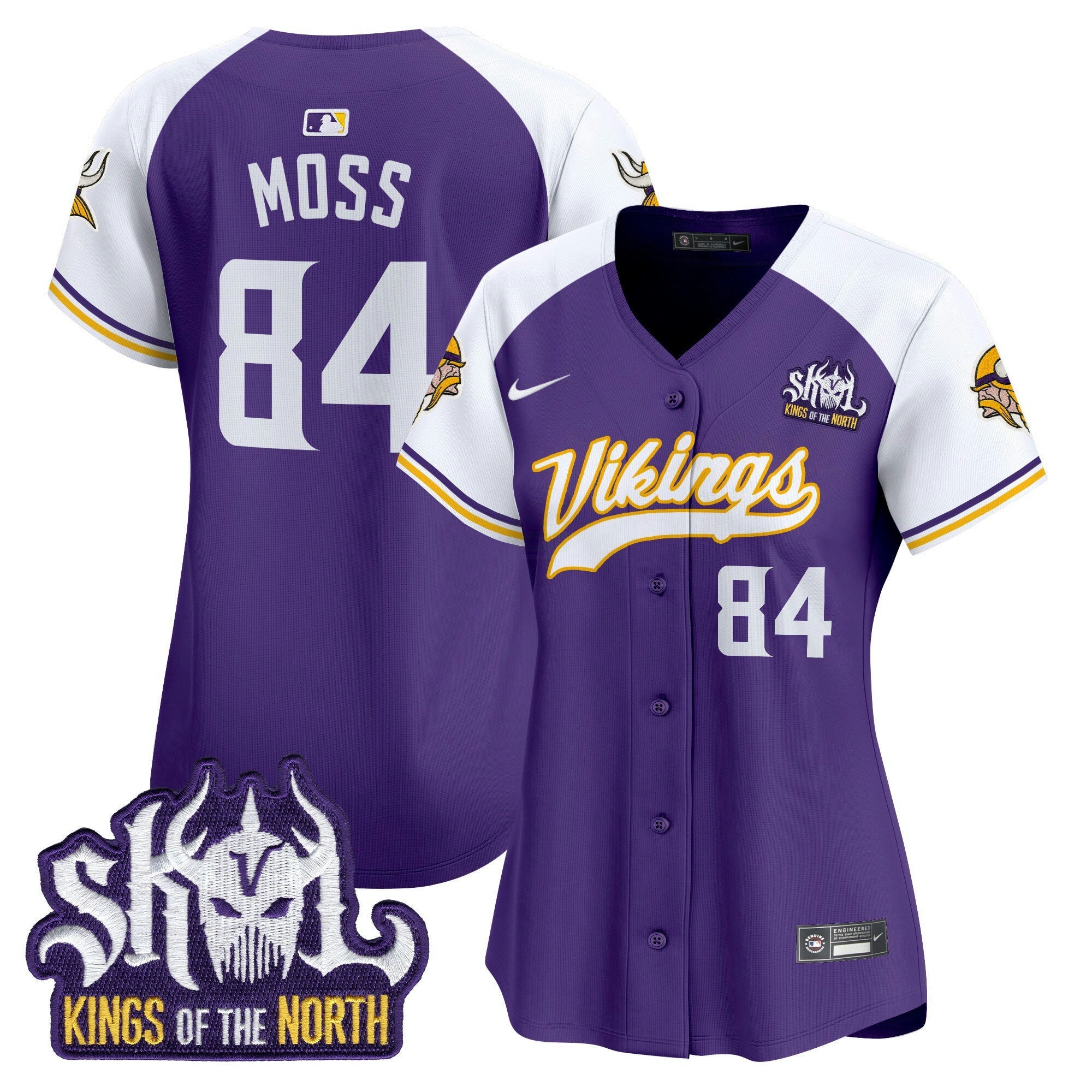 Camisa NFL Women’s Minnesota Kings Of The North Patch Vapor Premier Limited Jersey