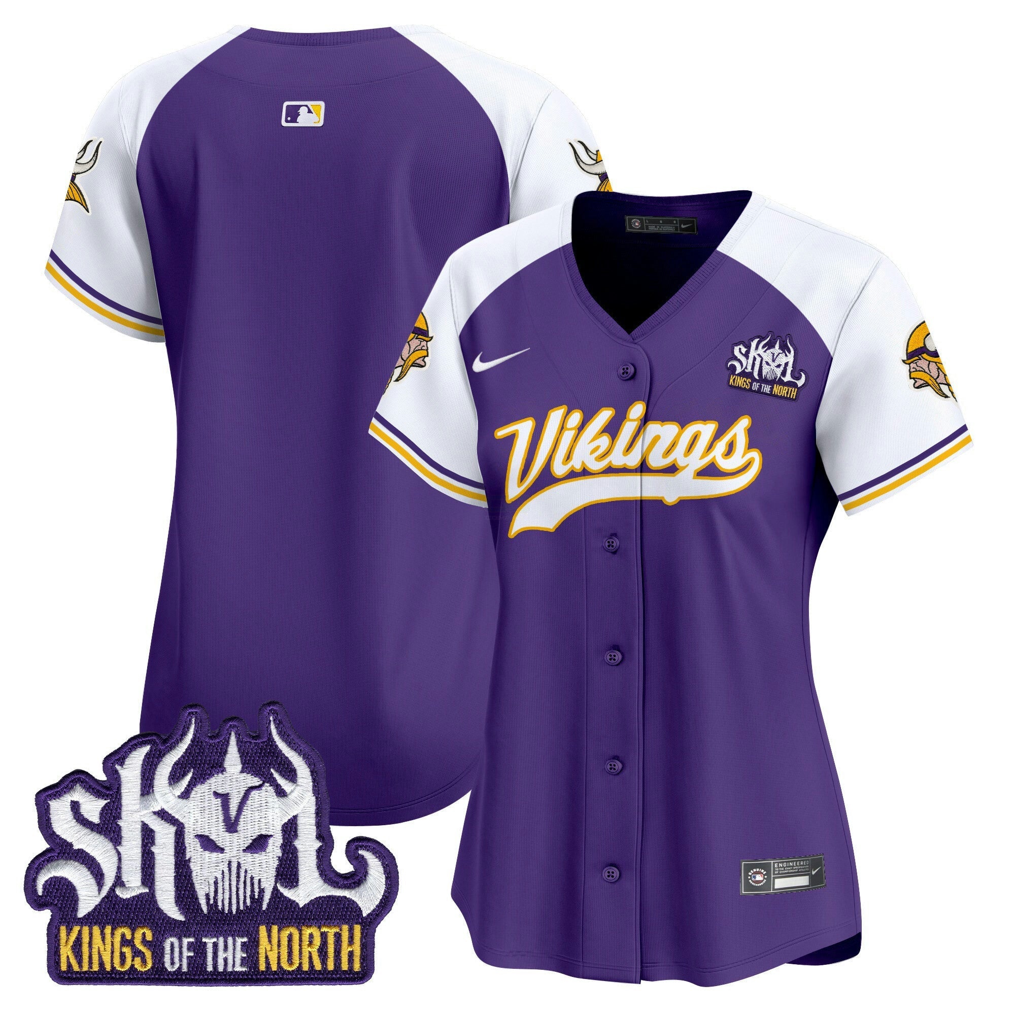 Camisa NFL Women’s Minnesota Kings Of The North Patch Vapor Premier Limited Jersey
