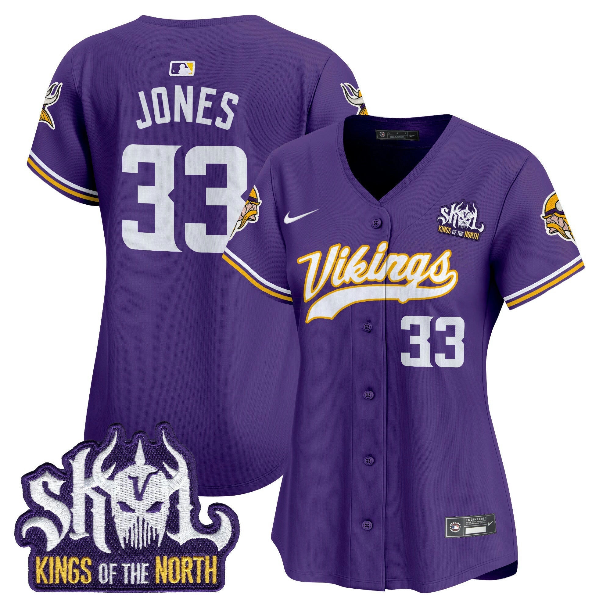 Camisa NFL Women’s Minnesota Kings Of The North Patch Vapor Premier Limited Jersey