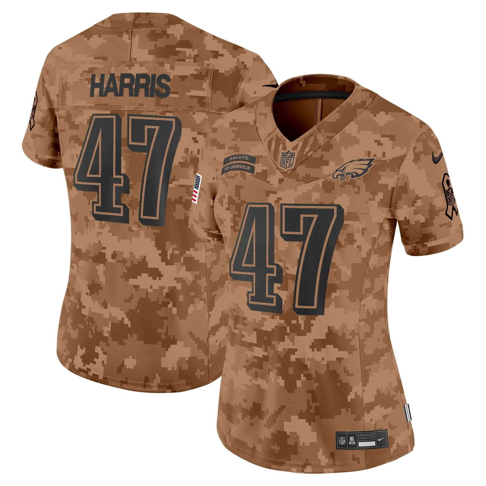 Camisa NFL Women’s Philadelphia 2024 Salute to Service Vapor Limited Jersey