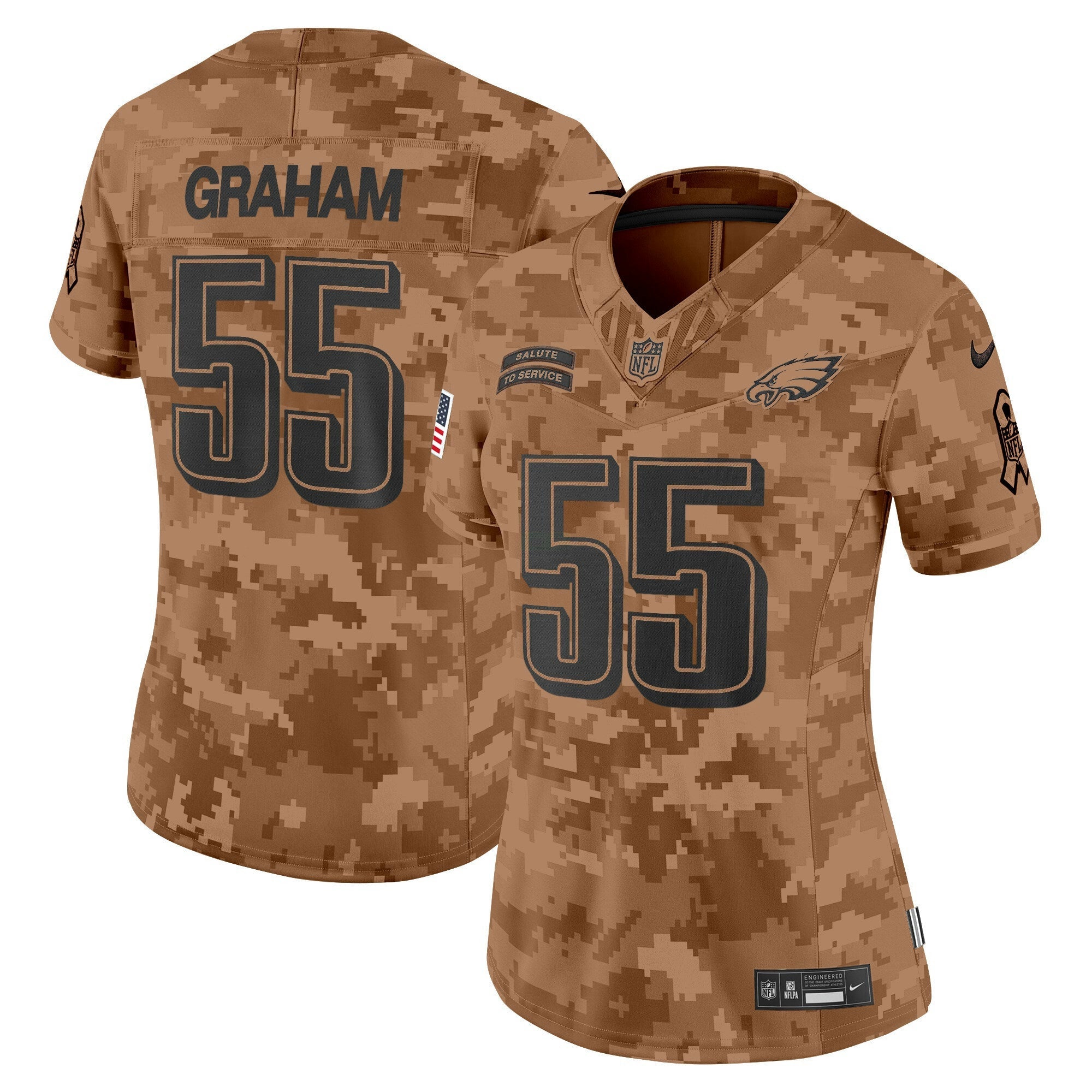 Camisa NFL Women’s Philadelphia 2024 Salute to Service Vapor Limited Jersey