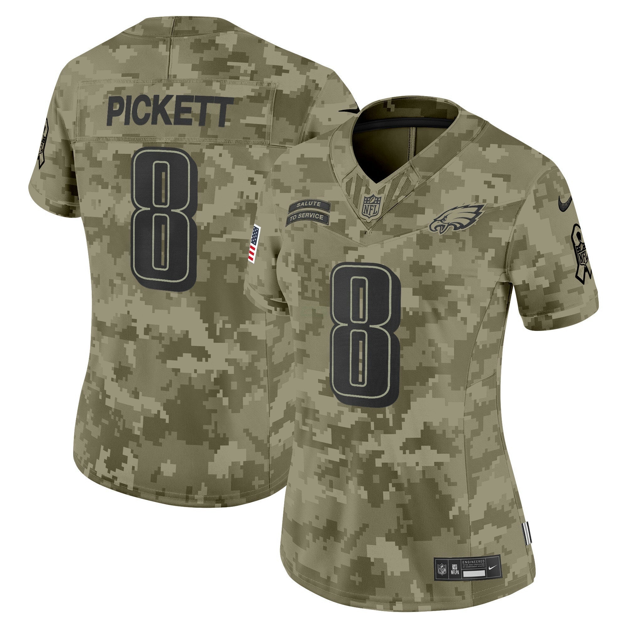 Camisa NFL Women’s Philadelphia 2024 Salute to Service Vapor Limited Jersey
