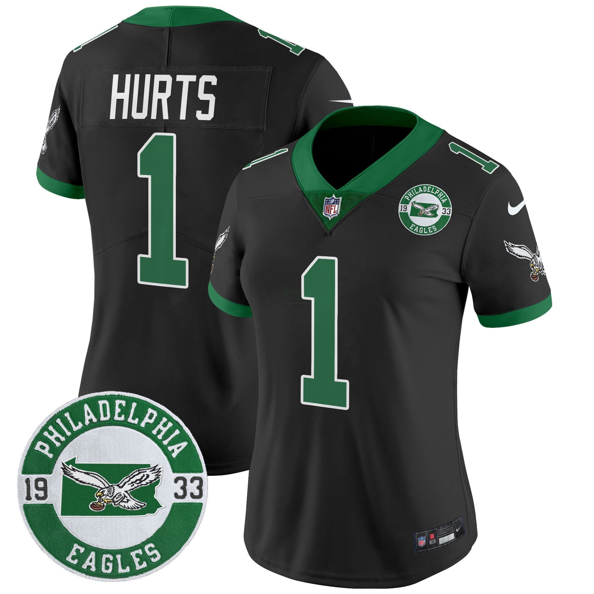 Camisa NFL Women’s Philadelphia 2024 Throwback Vapor Limited Jersey – Est. 1933 Patch