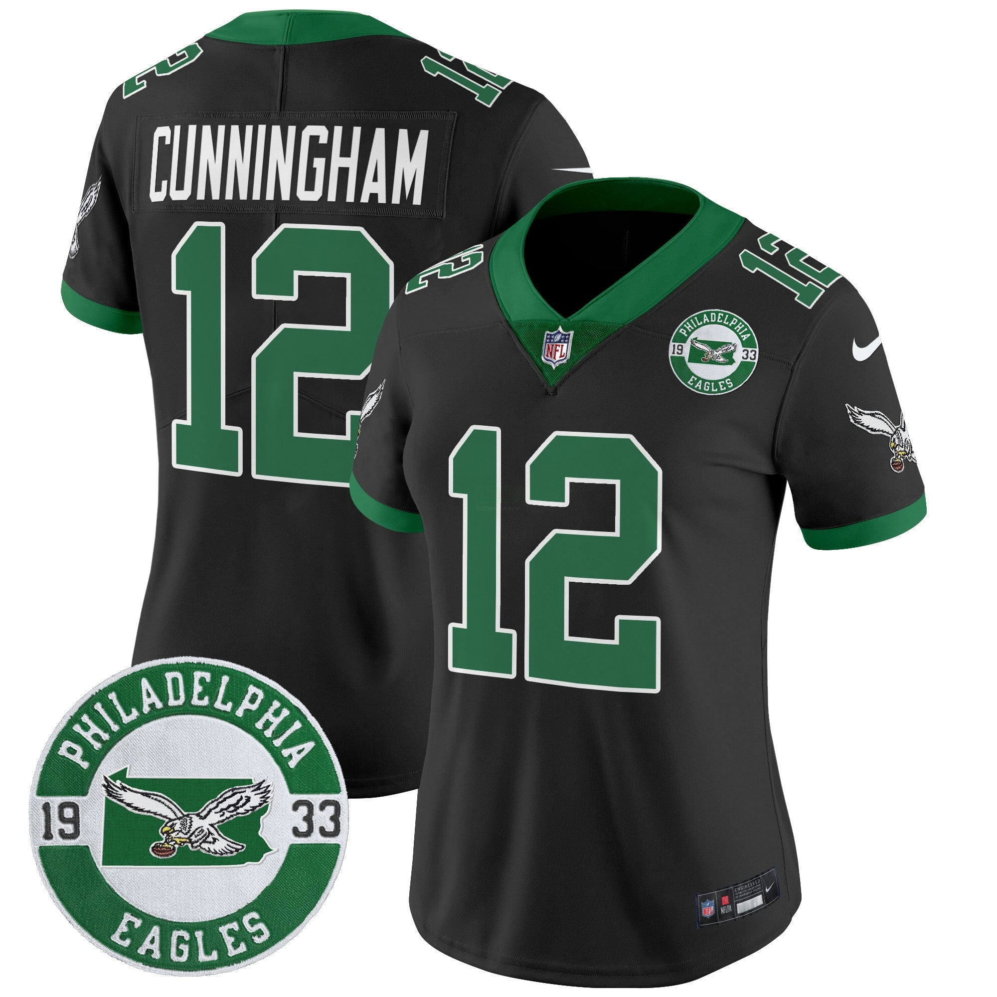 Camisa NFL Women’s Philadelphia 2024 Throwback Vapor Limited Jersey – Est. 1933 Patch