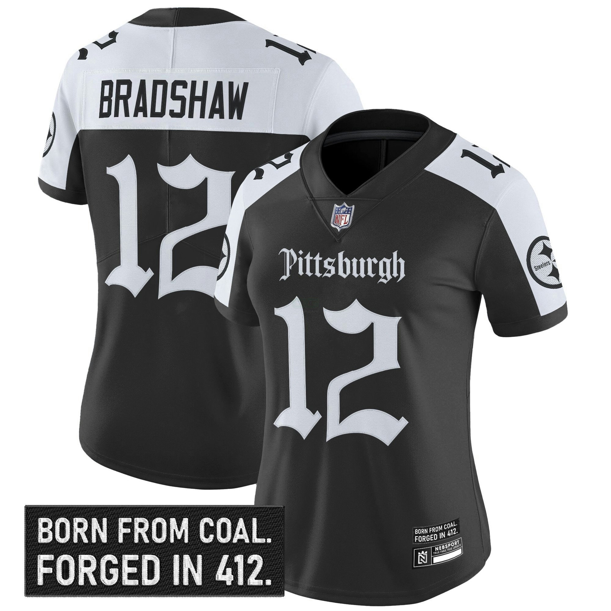 Camisa NFL Women’s Pittsburgh ‘Gothic Steel City Edition’ Vapor Limited Jersey