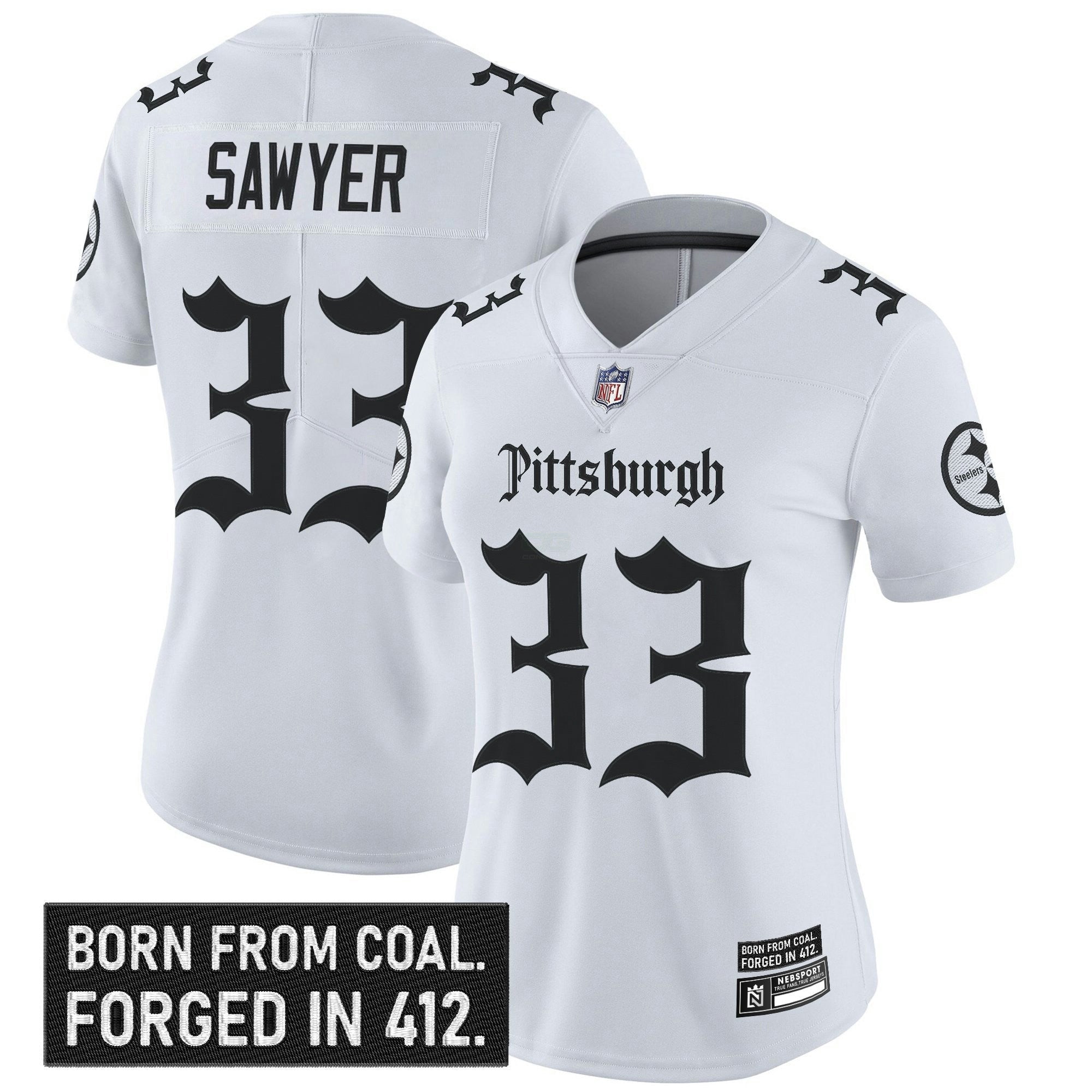 Camisa NFL Women’s Pittsburgh ‘Gothic Steel City Edition’ Vapor Limited Jersey