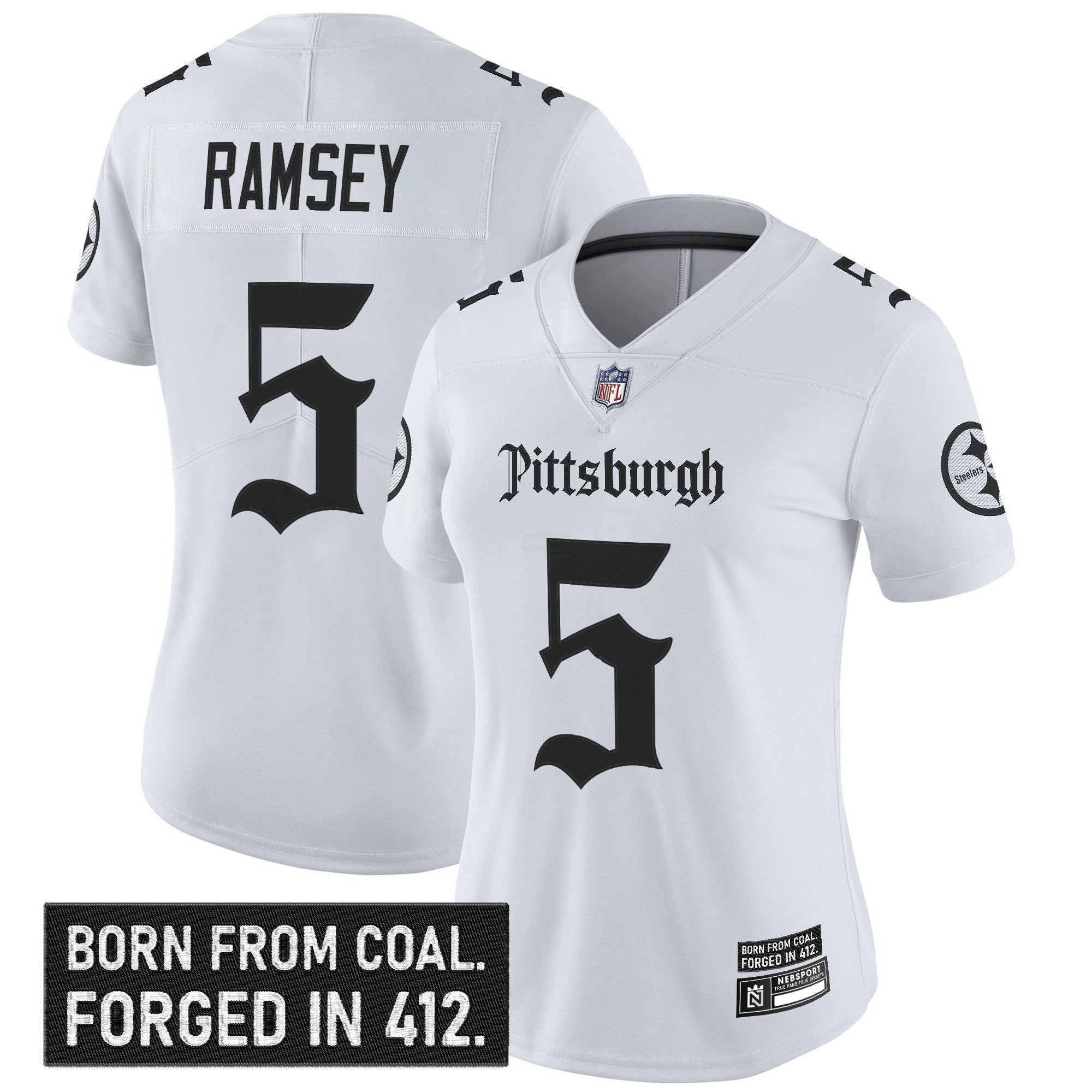Camisa NFL Women’s Pittsburgh ‘Gothic Steel City Edition’ Vapor Limited Jersey