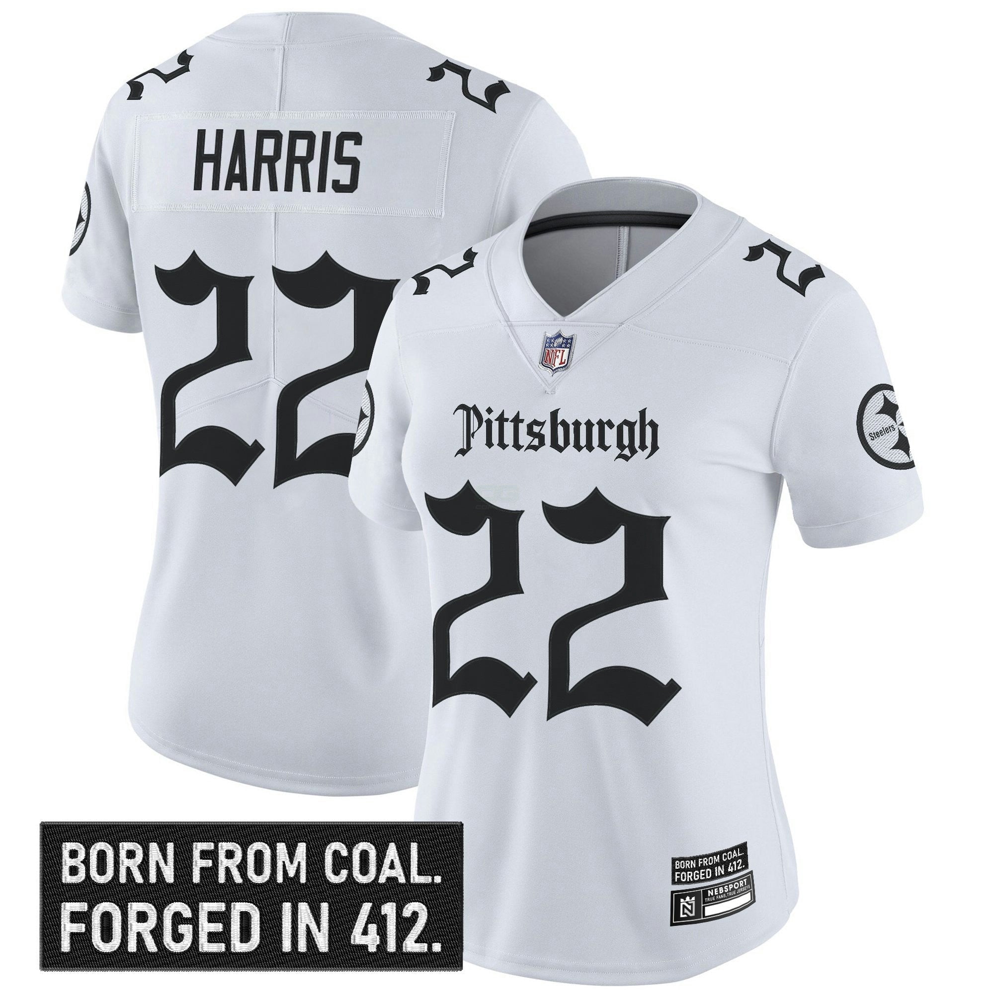 Camisa NFL Women’s Pittsburgh ‘Gothic Steel City Edition’ Vapor Limited Jersey