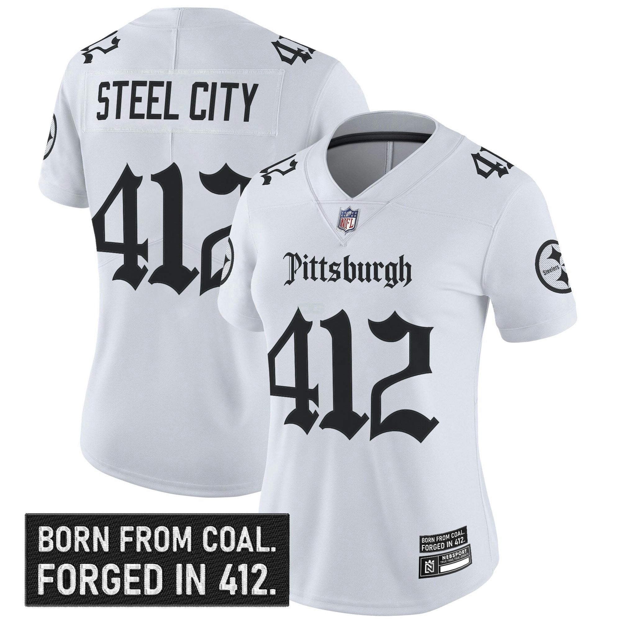 Camisa NFL Women’s Pittsburgh ‘Gothic Steel City Edition’ Vapor Limited Jersey