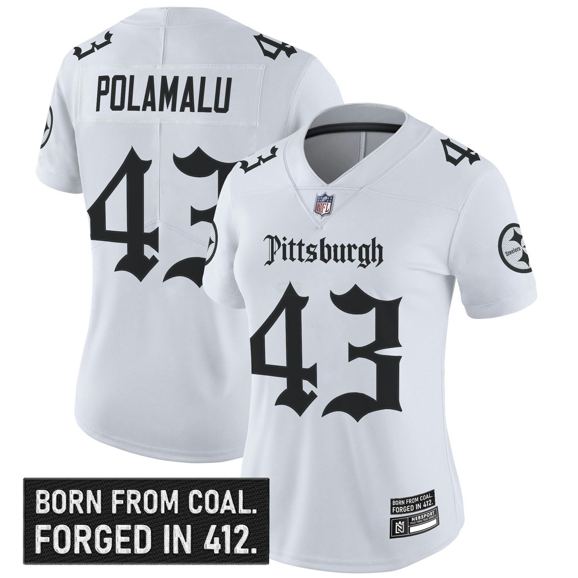 Camisa NFL Women’s Pittsburgh ‘Gothic Steel City Edition’ Vapor Limited Jersey