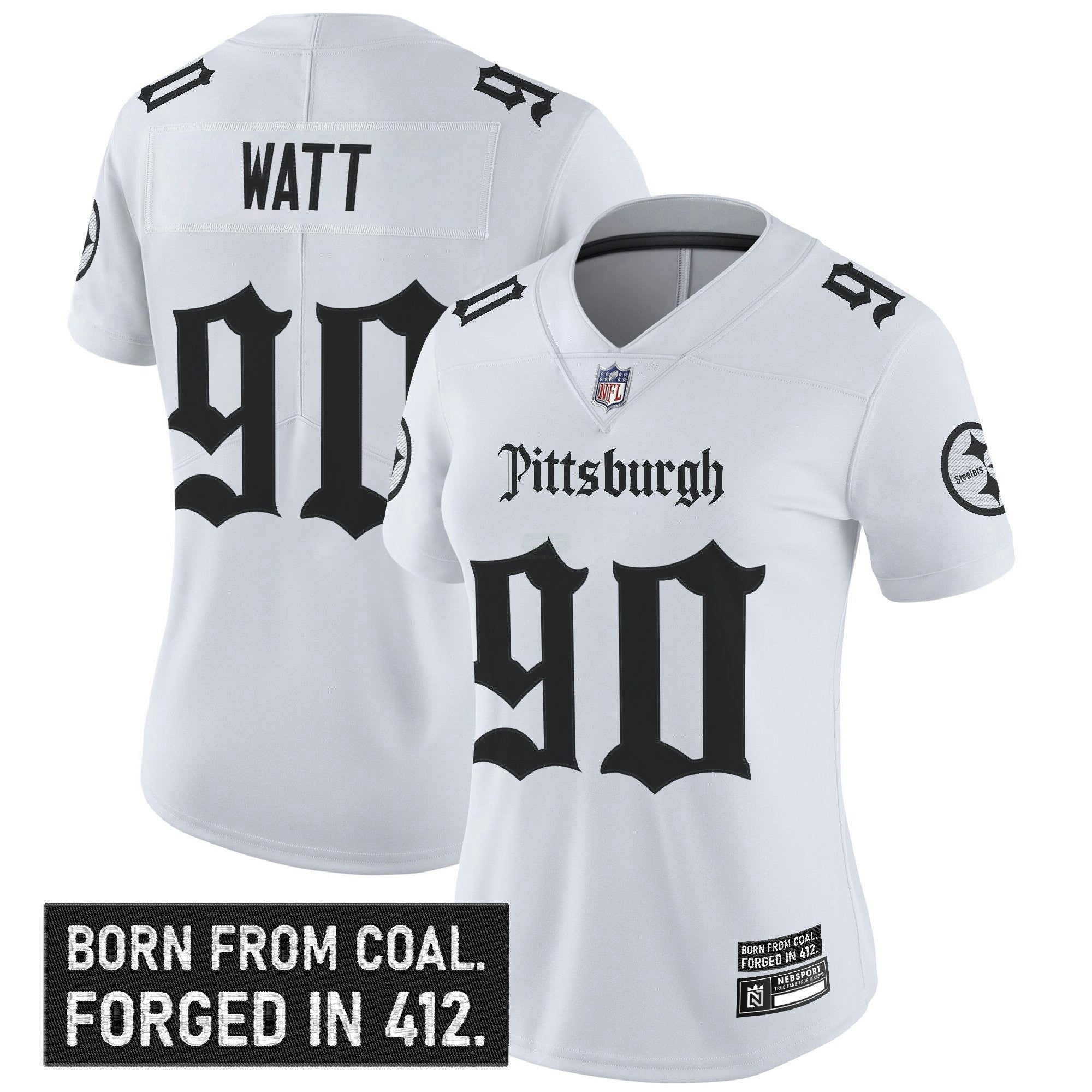 Camisa NFL Women’s Pittsburgh ‘Gothic Steel City Edition’ Vapor Limited Jersey