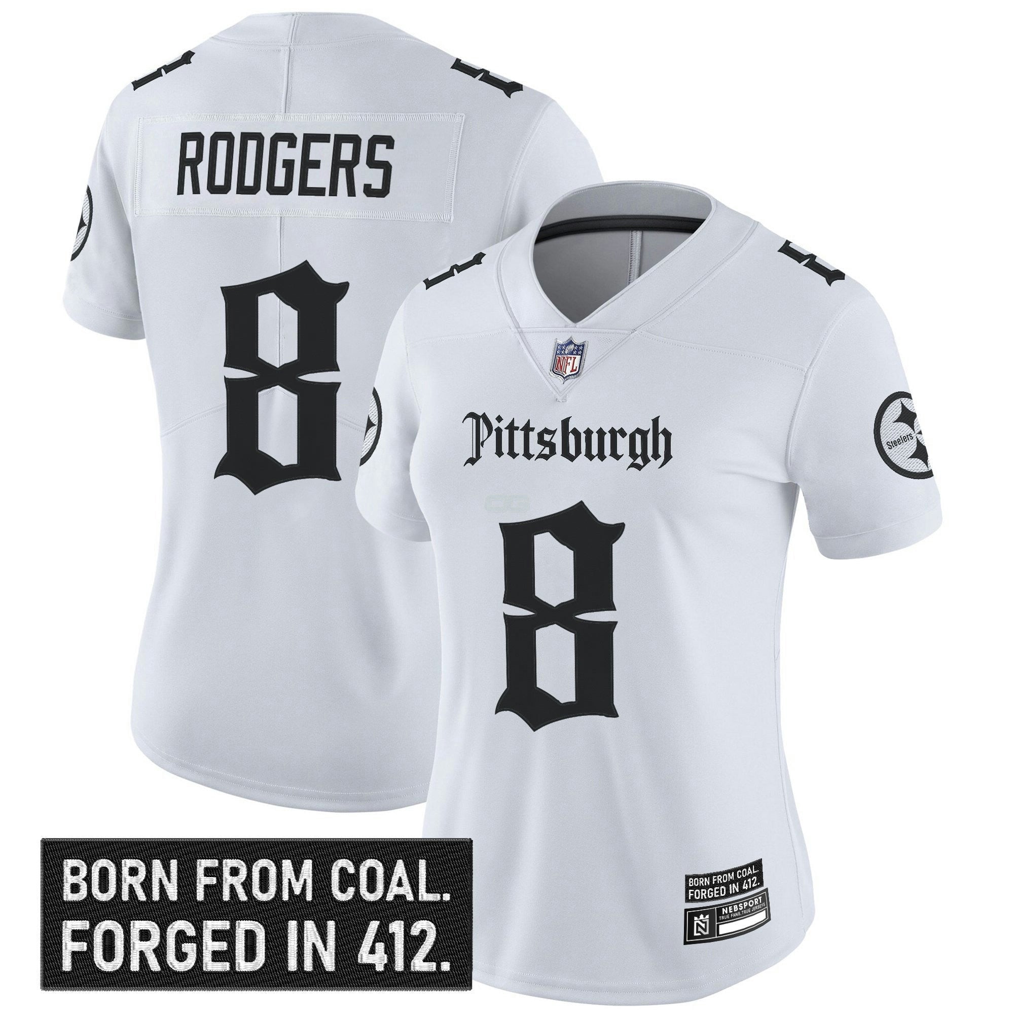 Camisa NFL Women’s Pittsburgh ‘Gothic Steel City Edition’ Vapor Limited Jersey