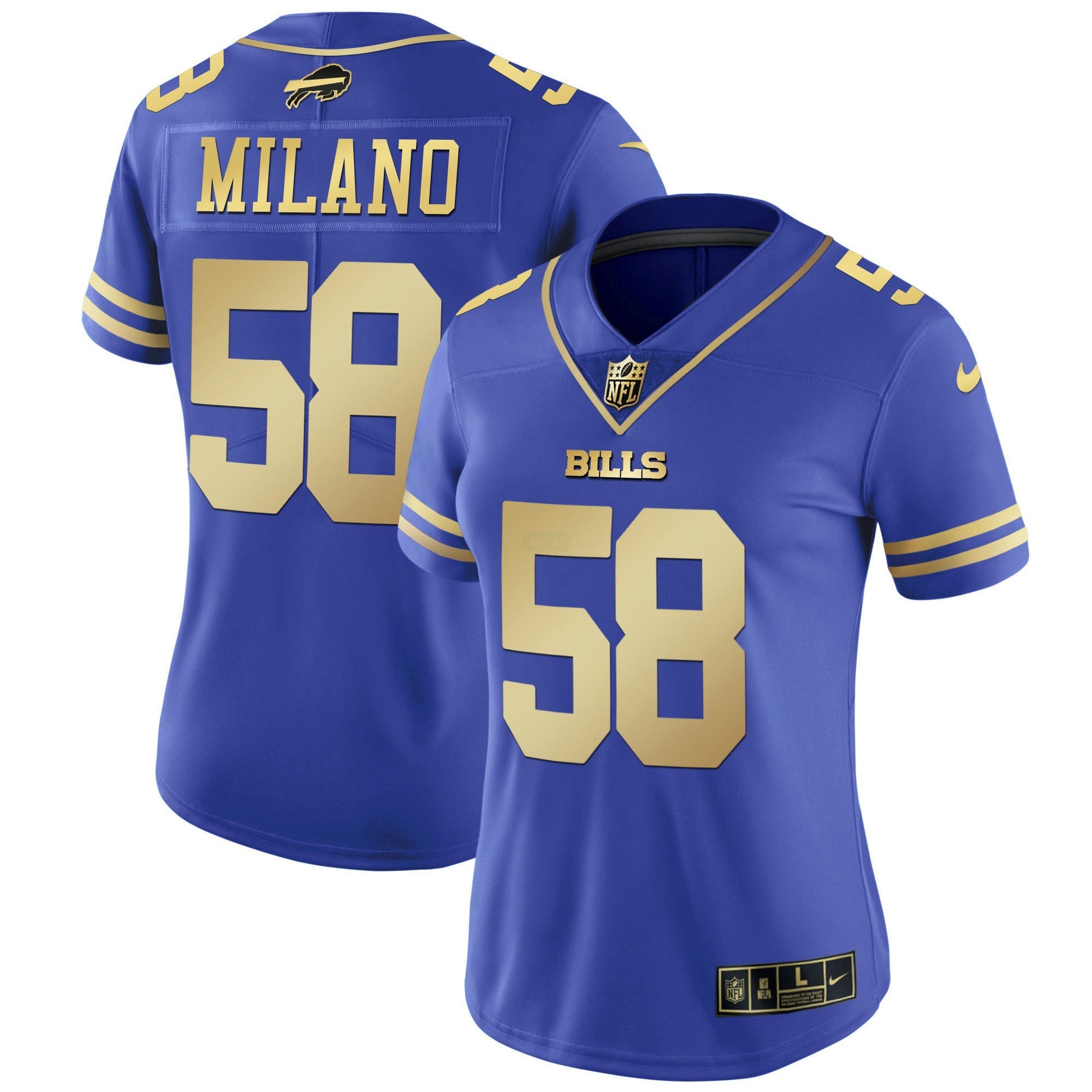 Camisa NFL Women’s Preta Vermelha Vapor Jersey