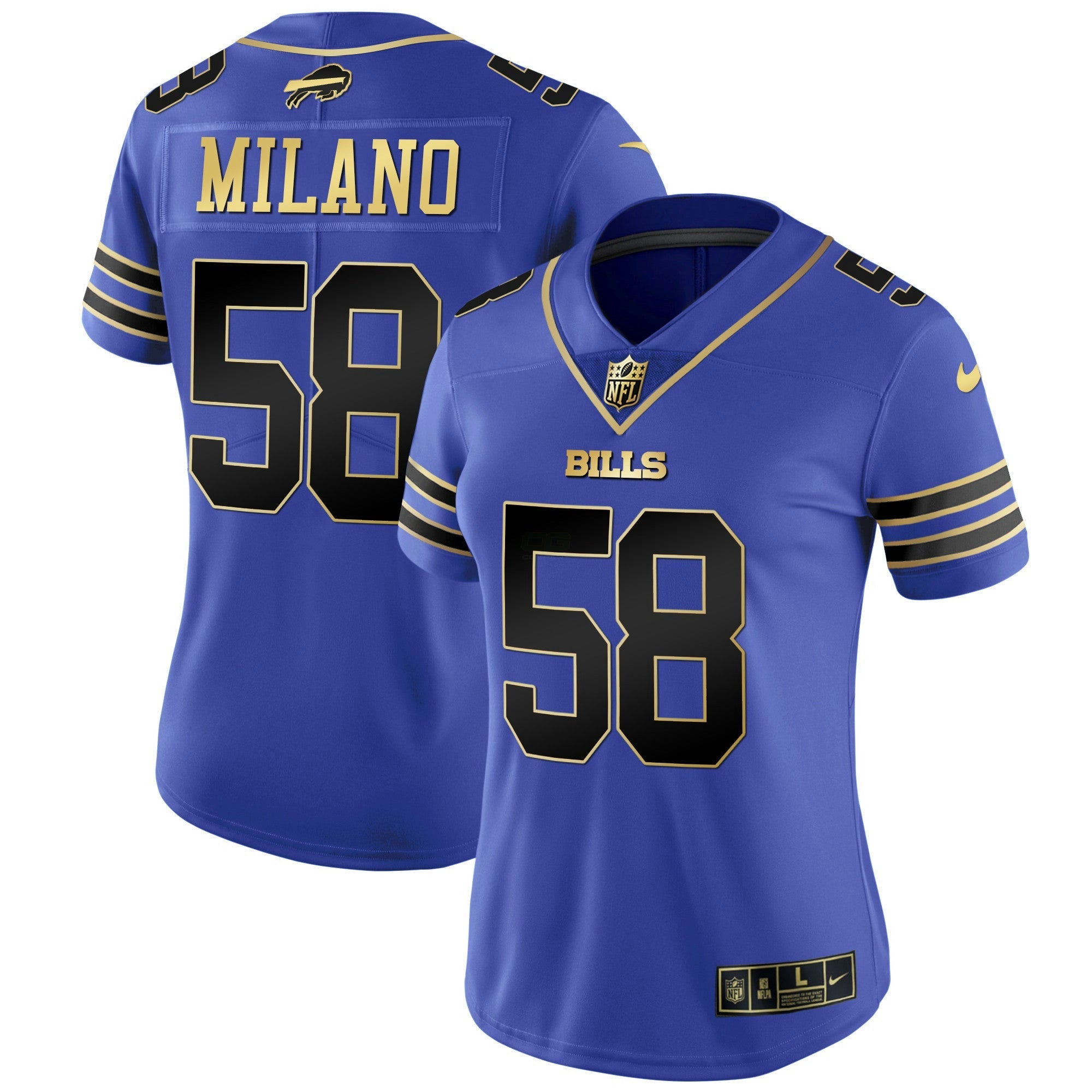 Camisa NFL Women’s Preta Vermelha Vapor Jersey