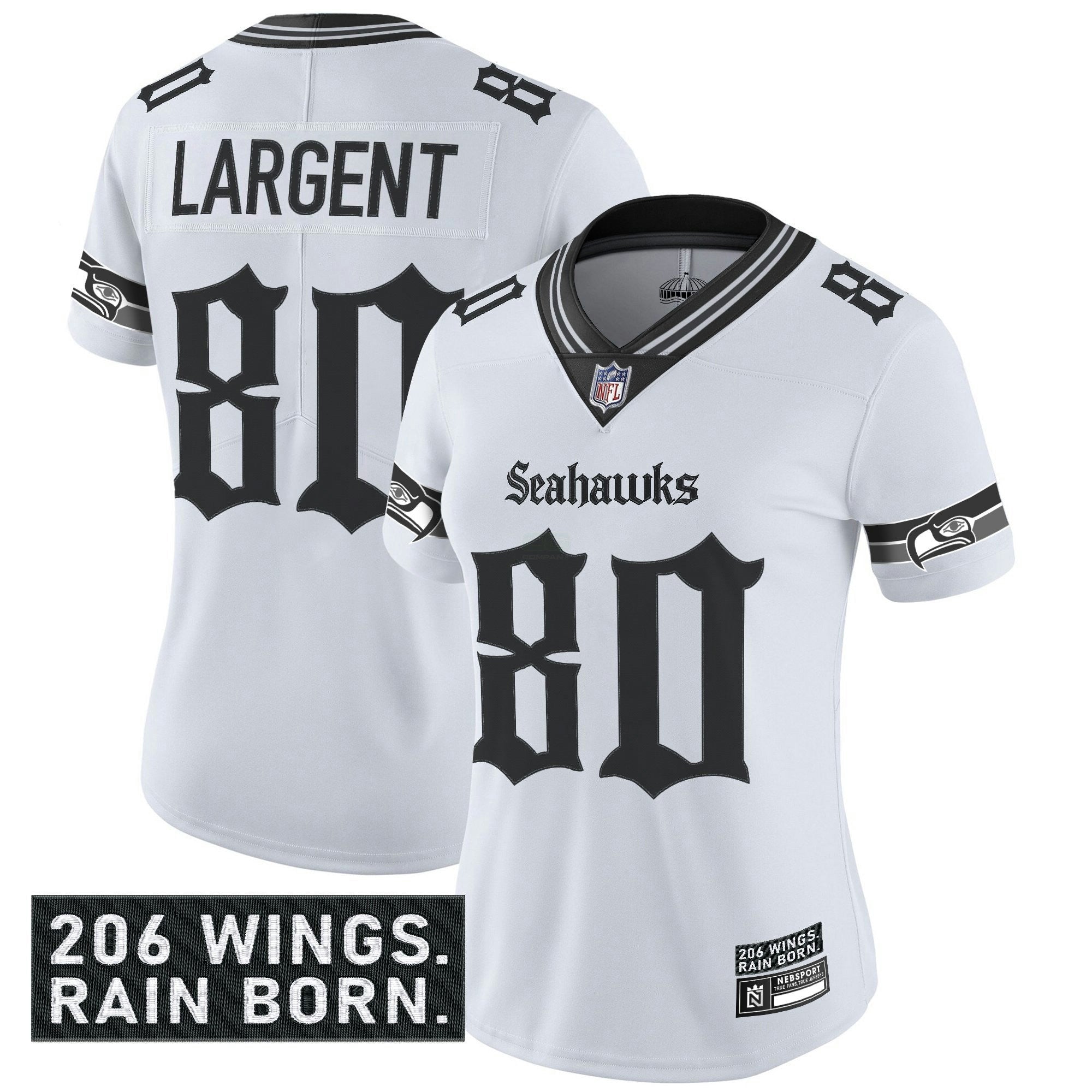 Camisa NFL Women’s Seattle ‘Gothic Rain City Shadows Edition’ Vapor Limited Jersey