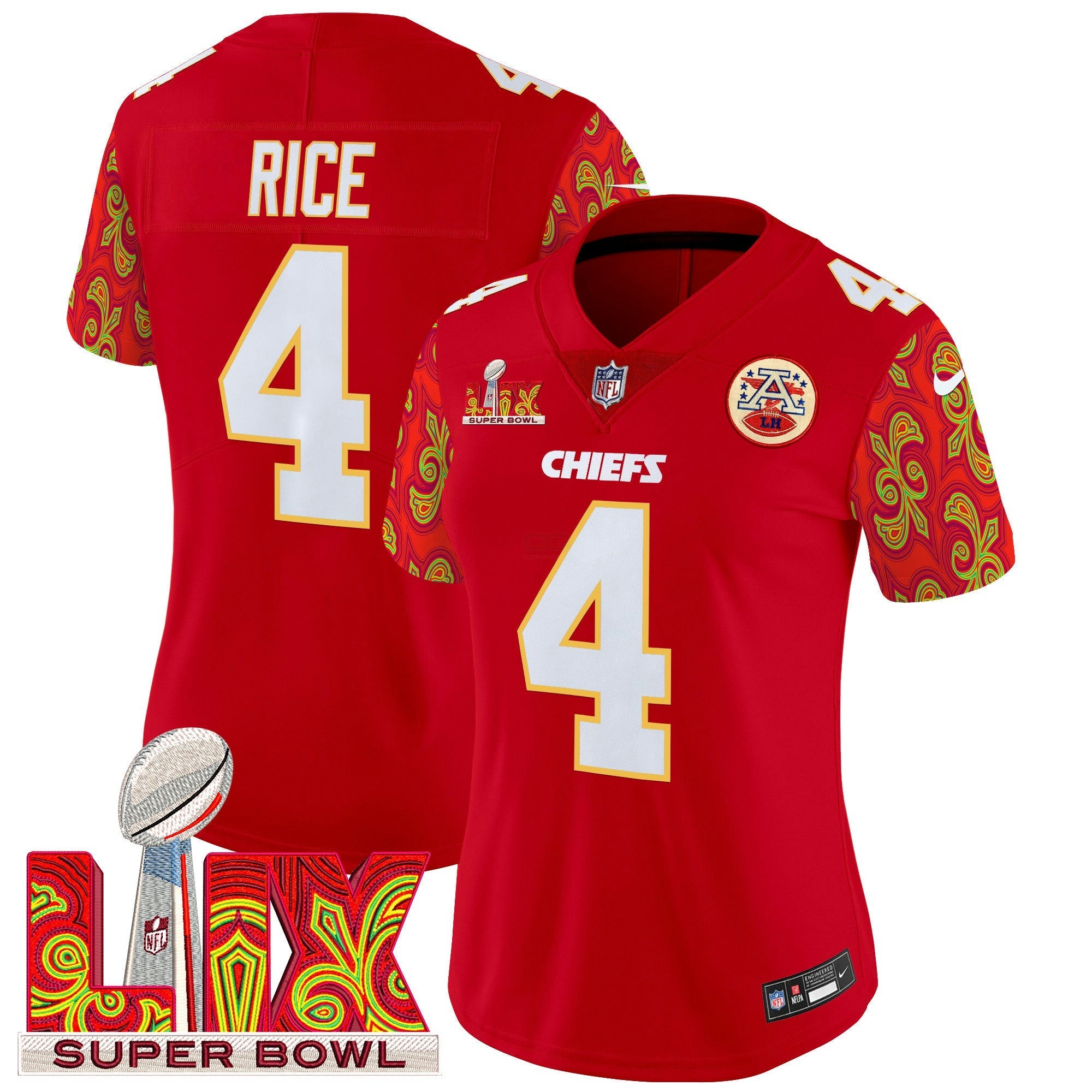 Camisa NFL Women’s Super Bowl LIX Style Vapor Limited Jersey