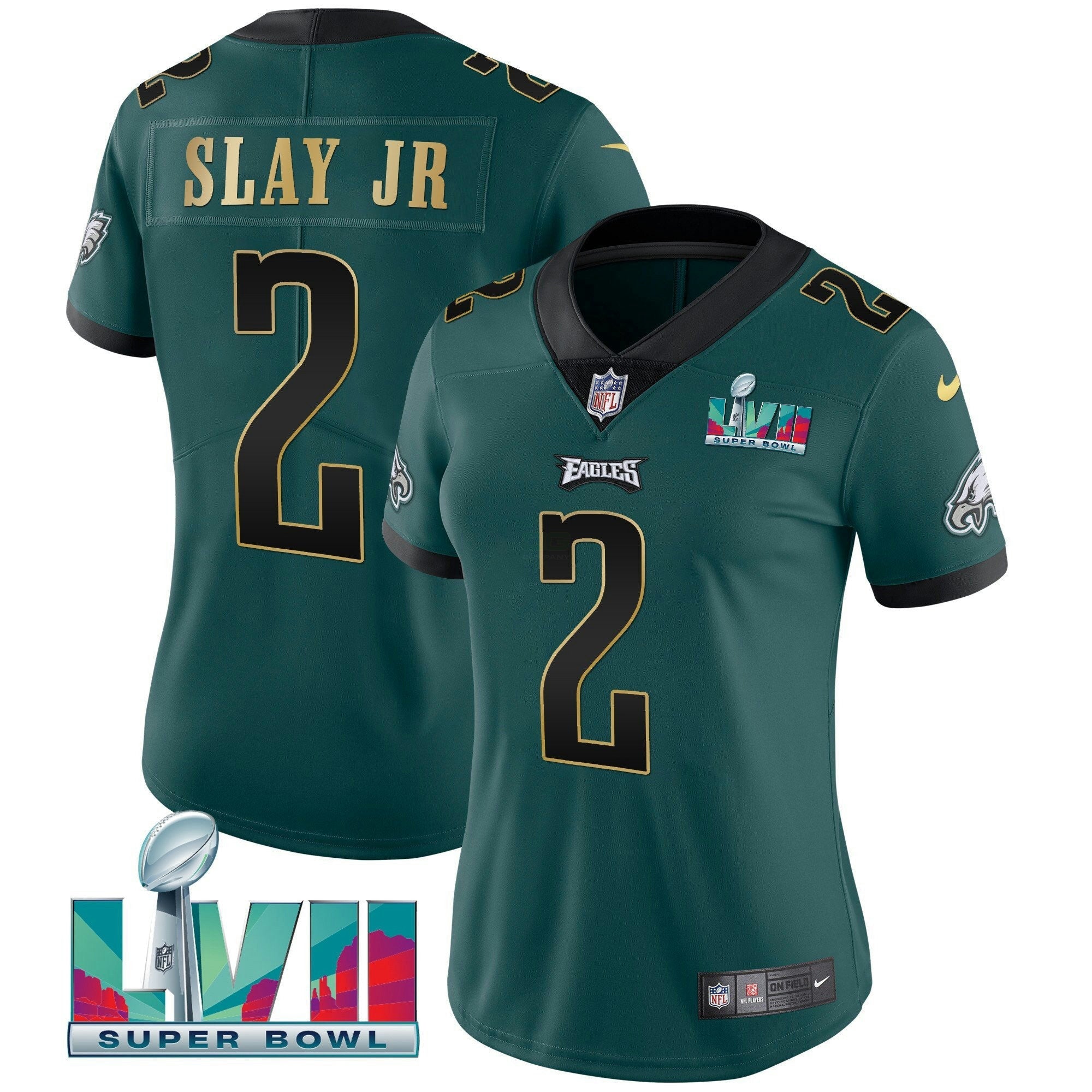 Camisa NFL Women’s Super Bowl LVII Dourada Trim Jersey
