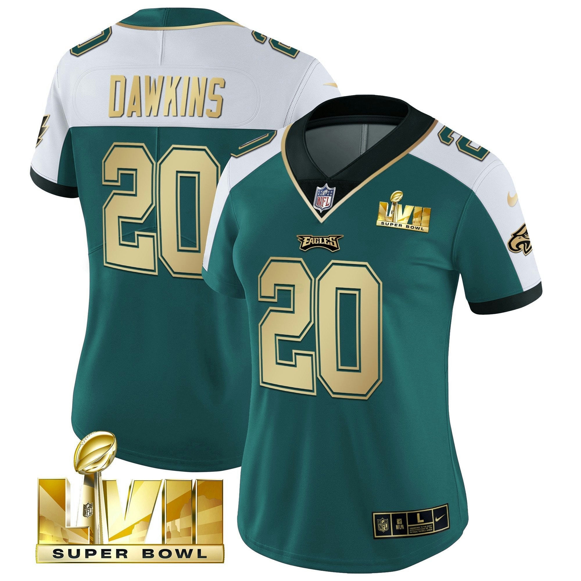 Camisa NFL Women’s Super Bowl LVII Dourada Vapor Jersey
