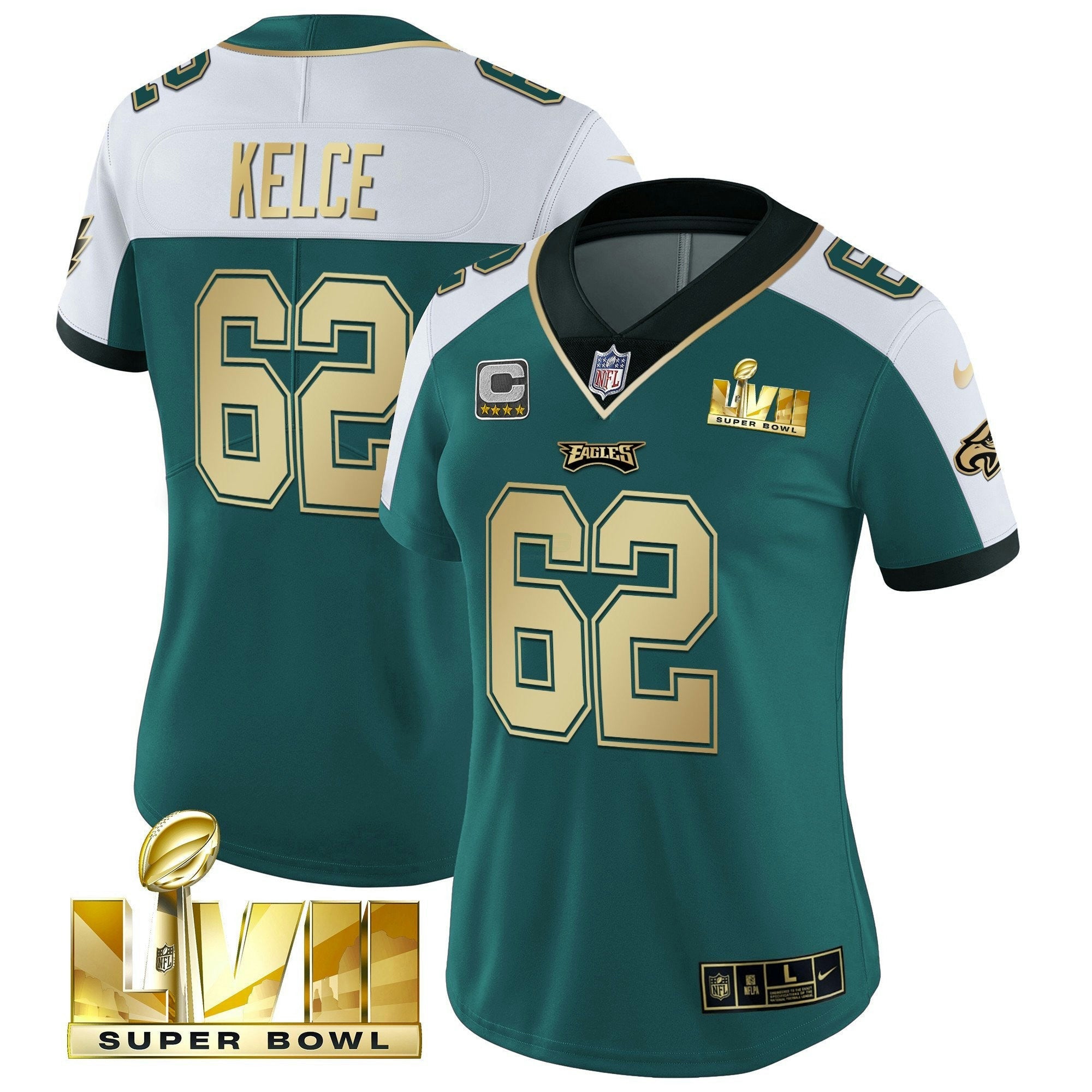 Camisa NFL Women’s Super Bowl LVII Dourada Vapor Jersey